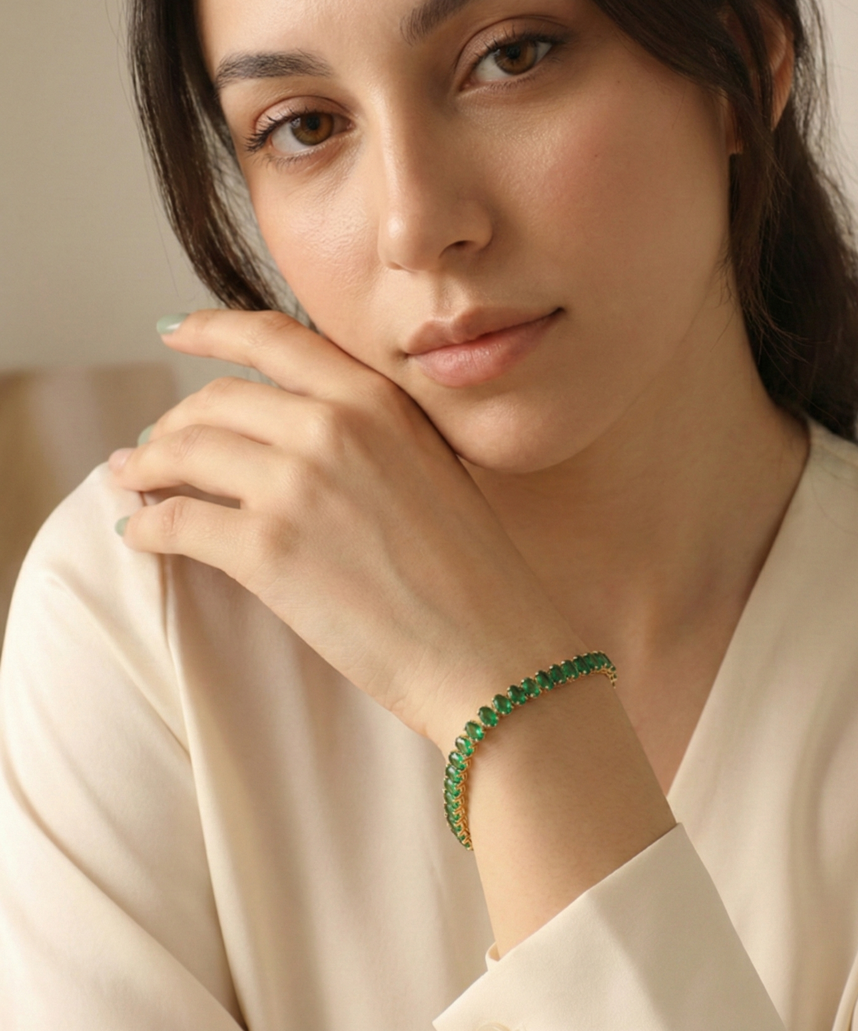 Chroma Green Tennis Bracelet