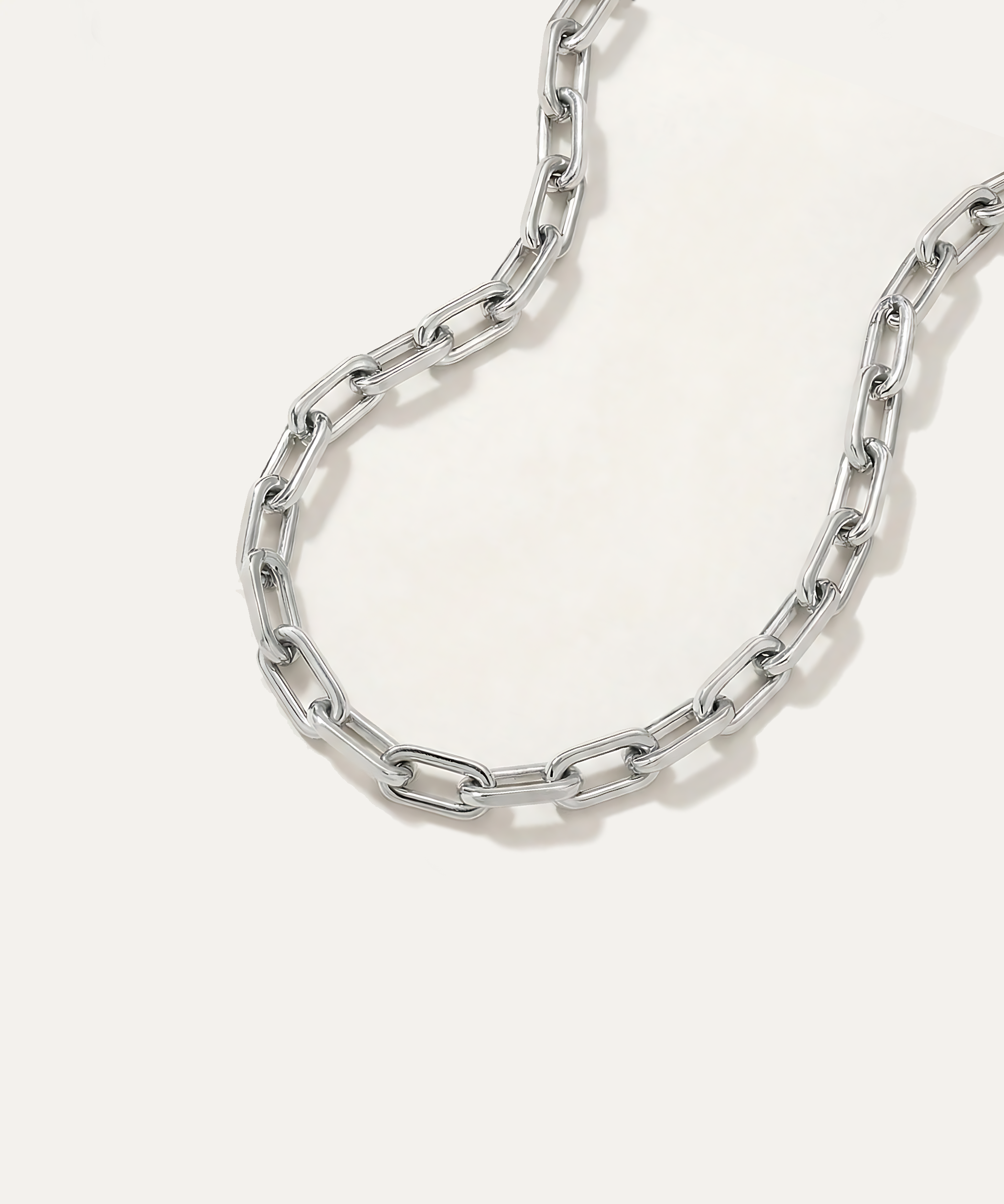 Saint Silver Curb Chain Necklace