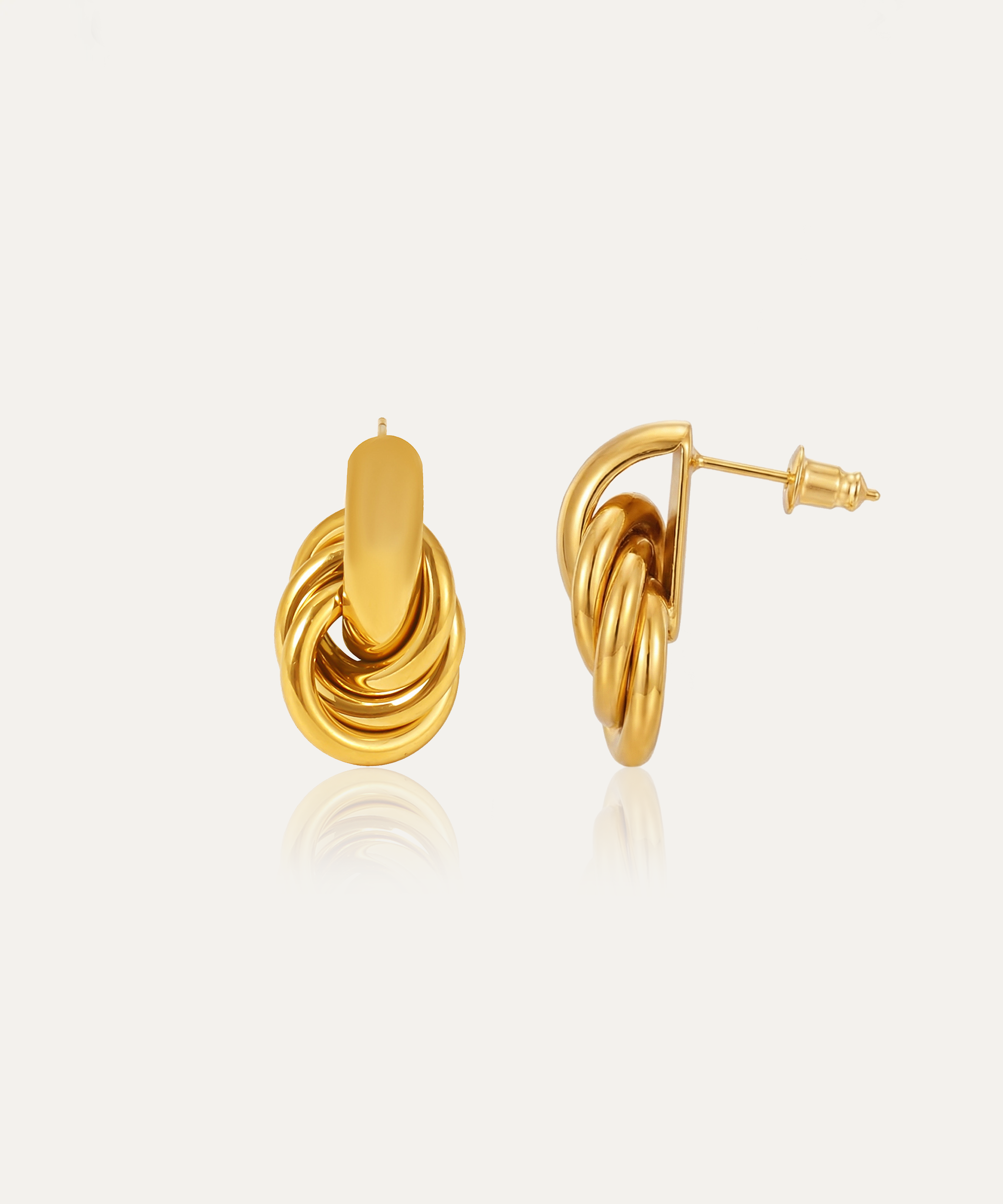 Siena Twisted Gold Drop Earrings