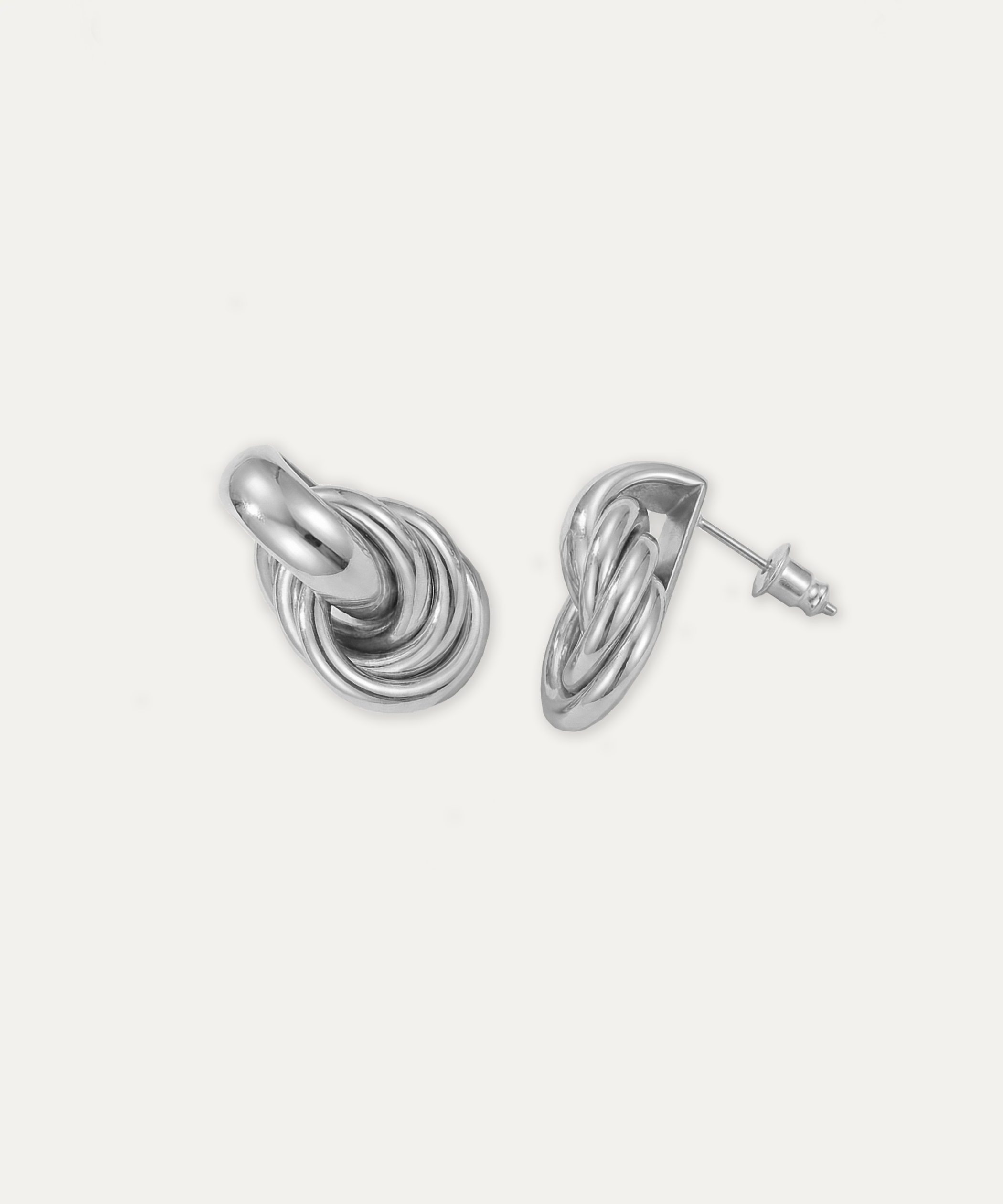 Siena Twisted Silver Drop Earrings