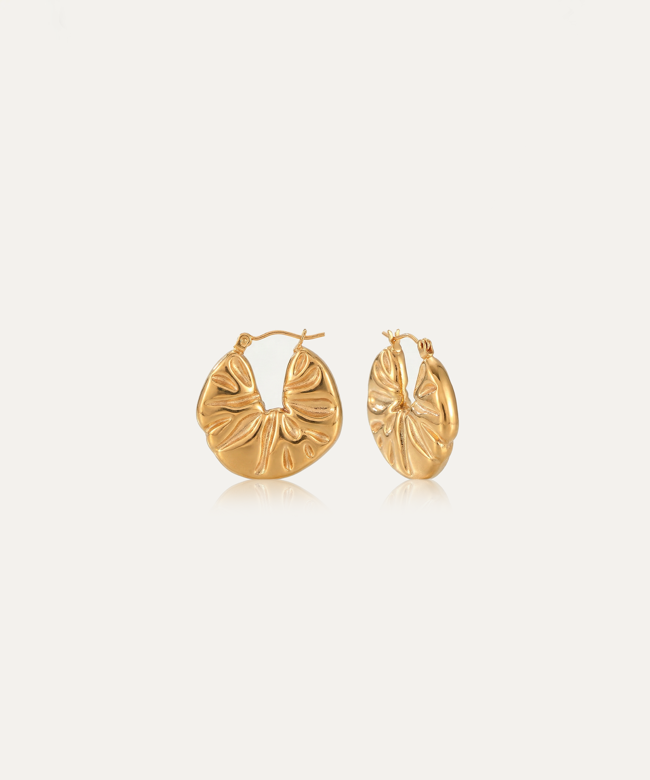 Solar Flare Gold Hoops
