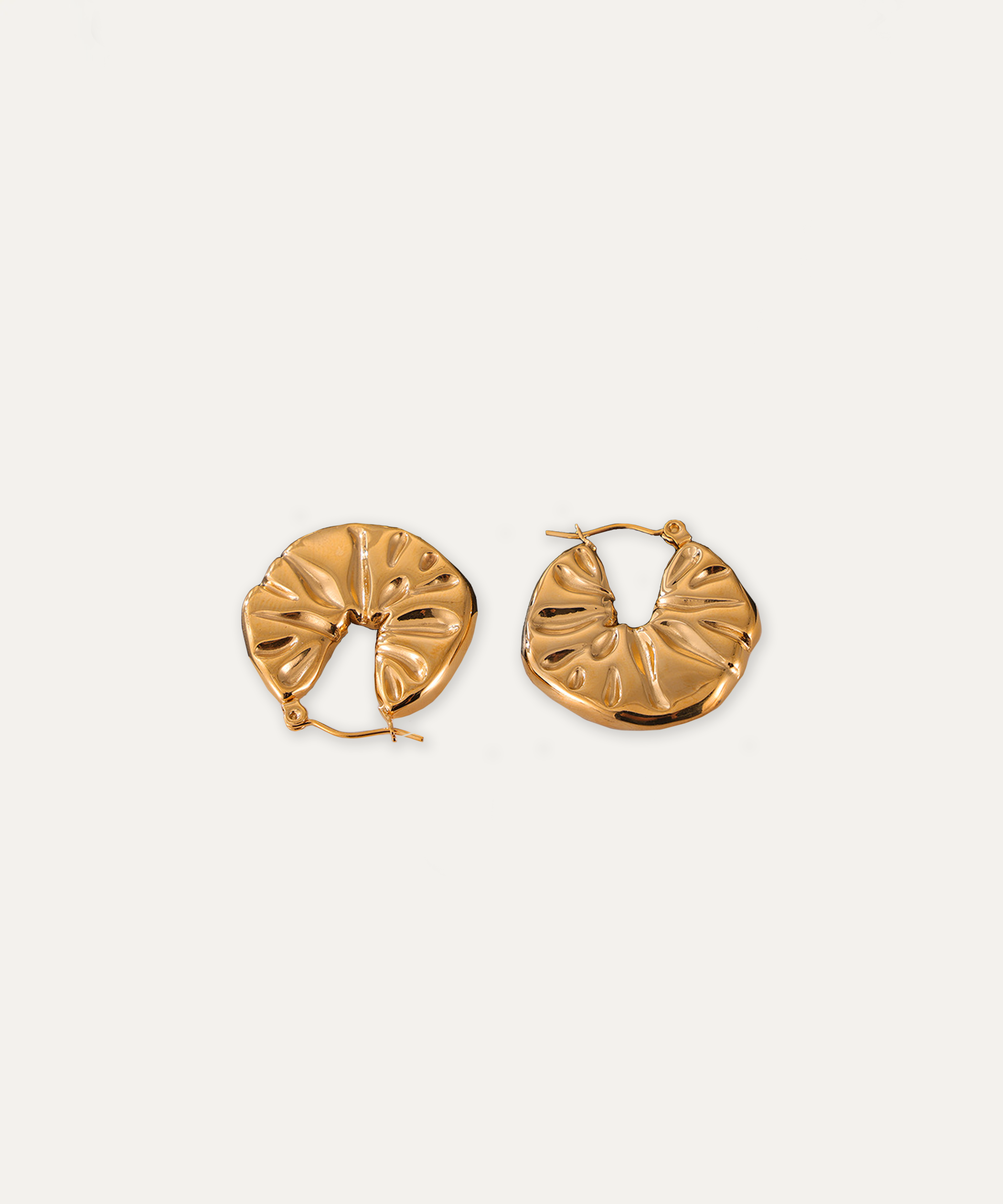 Solar Flare Gold Hoops
