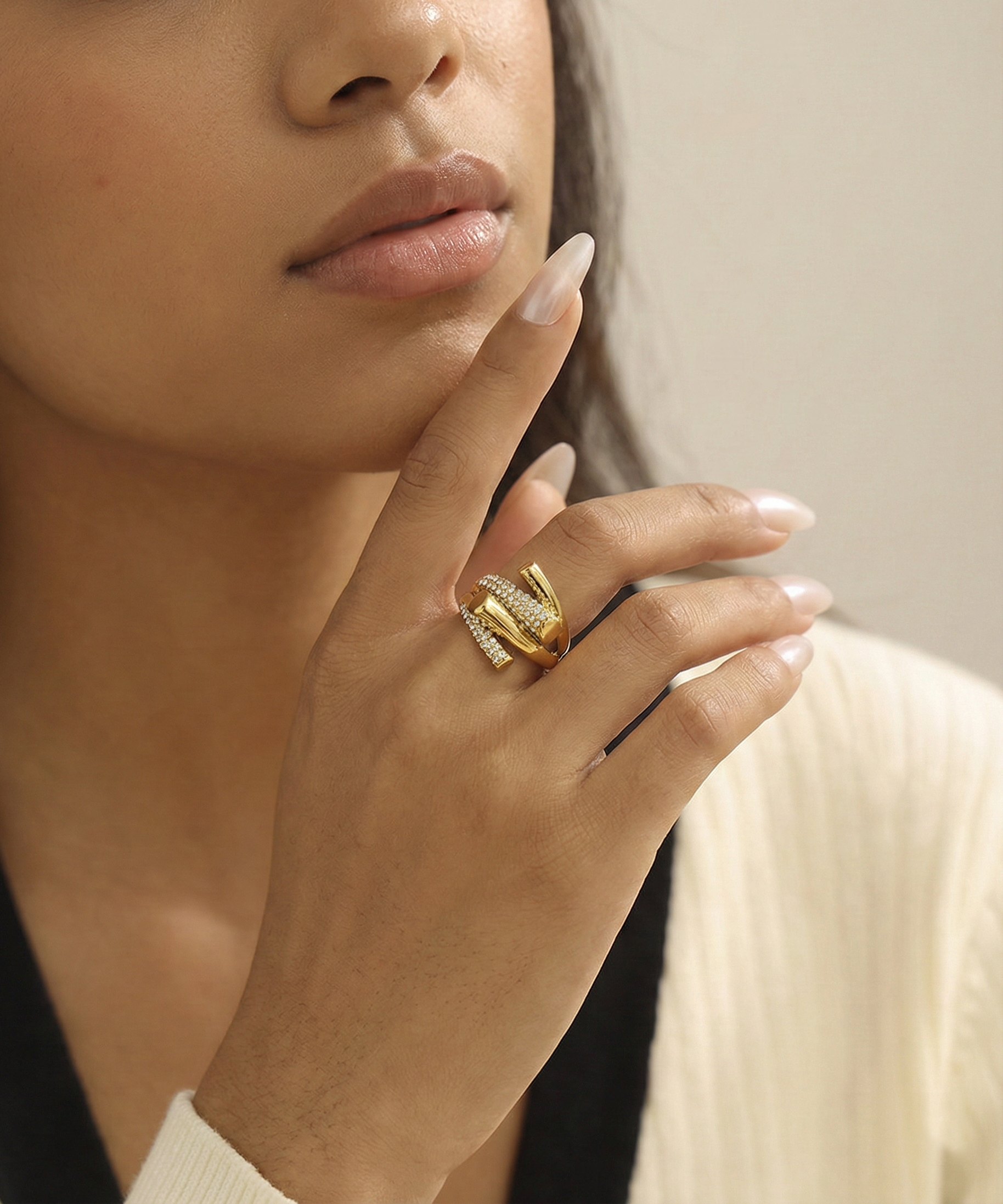 Origami Gold Fold Ring