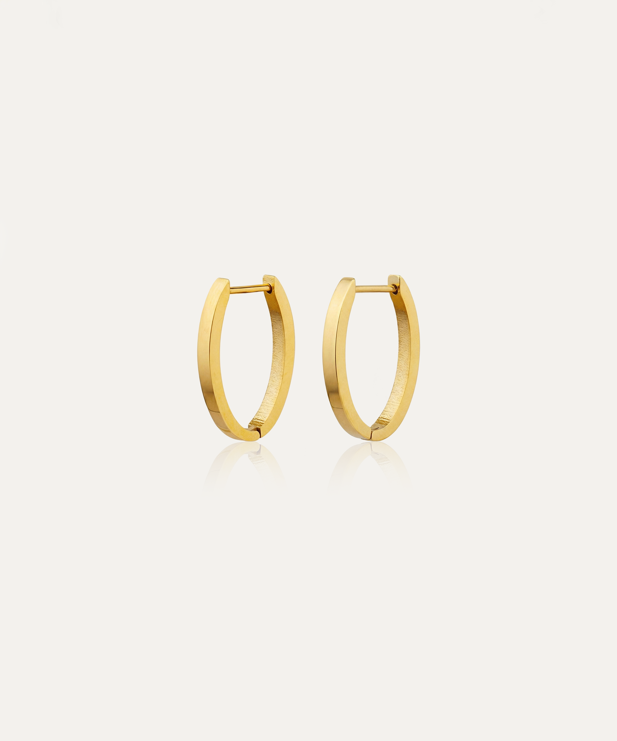 Aly Gold Oval Hoops