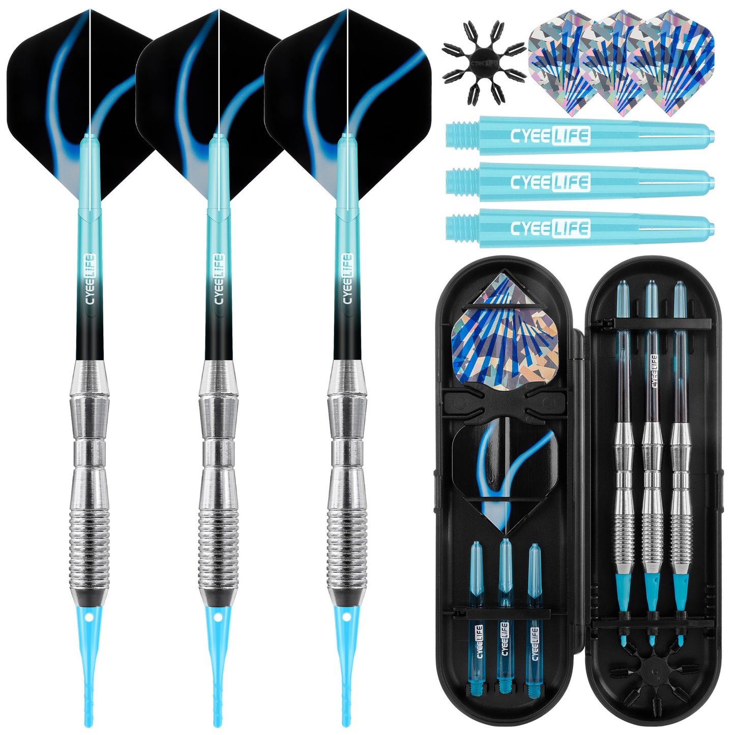 CyeeLife CyeeLife 16g Soft Tip Dart Set with Extra Tips