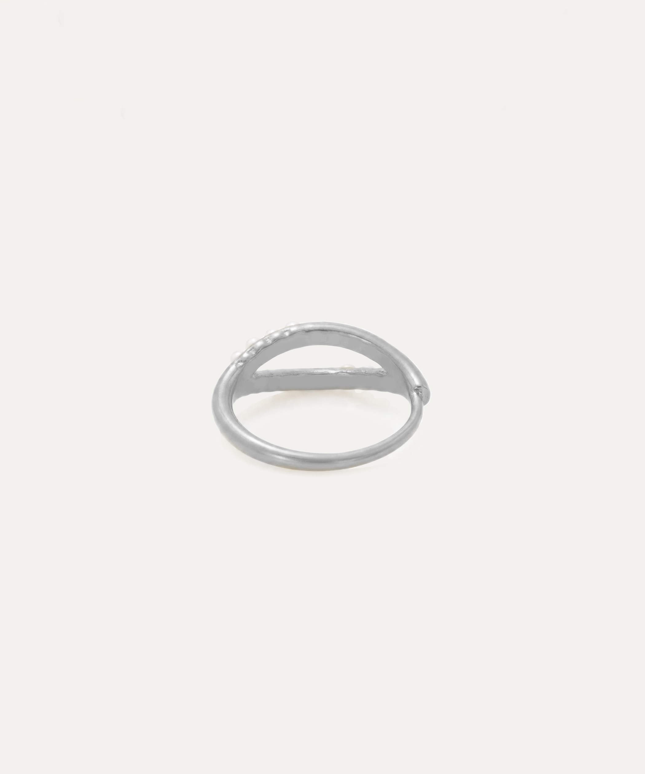 Rosé Shell Wave Silver Ring