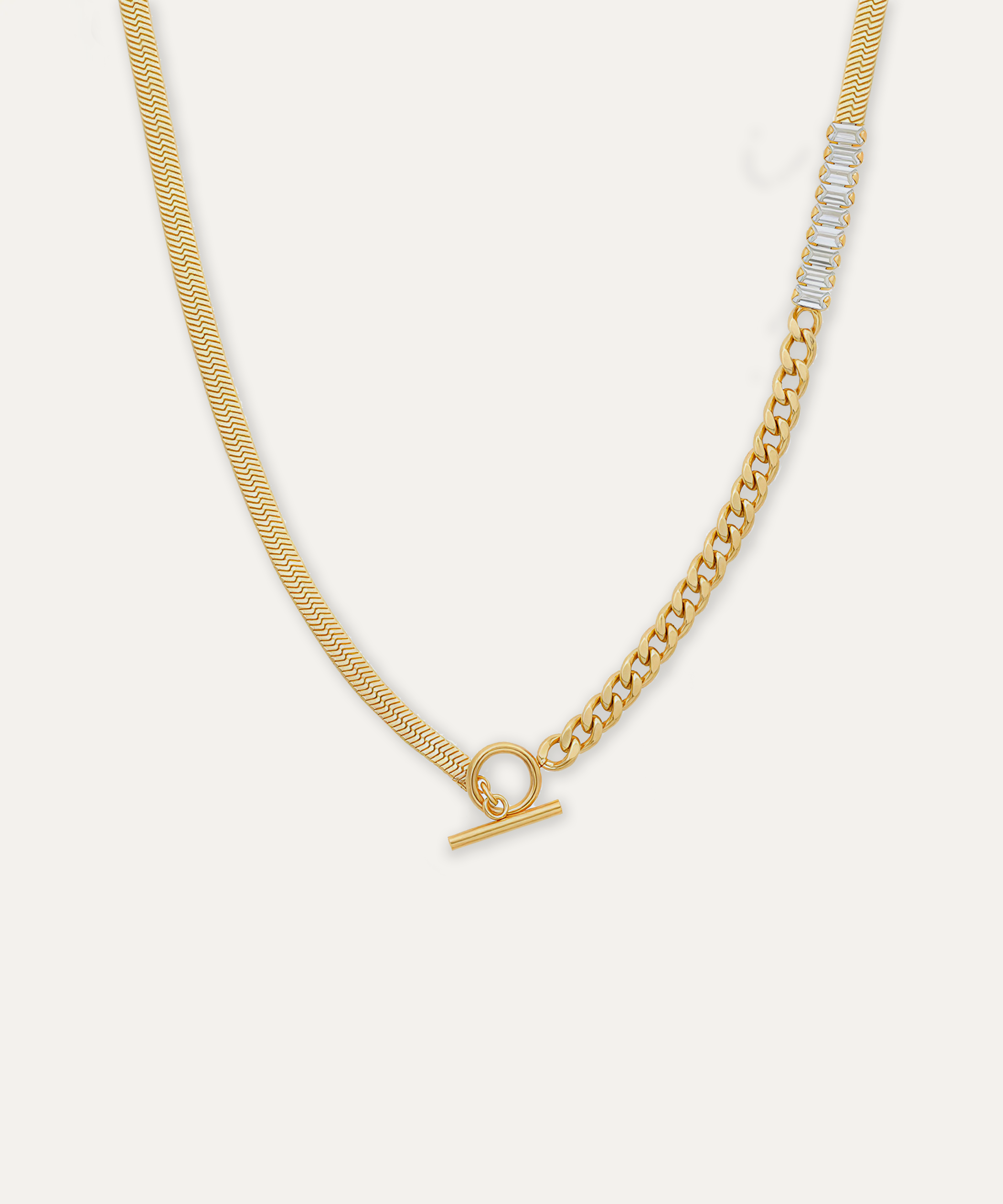 Blair Gold Baguette Chain Necklace