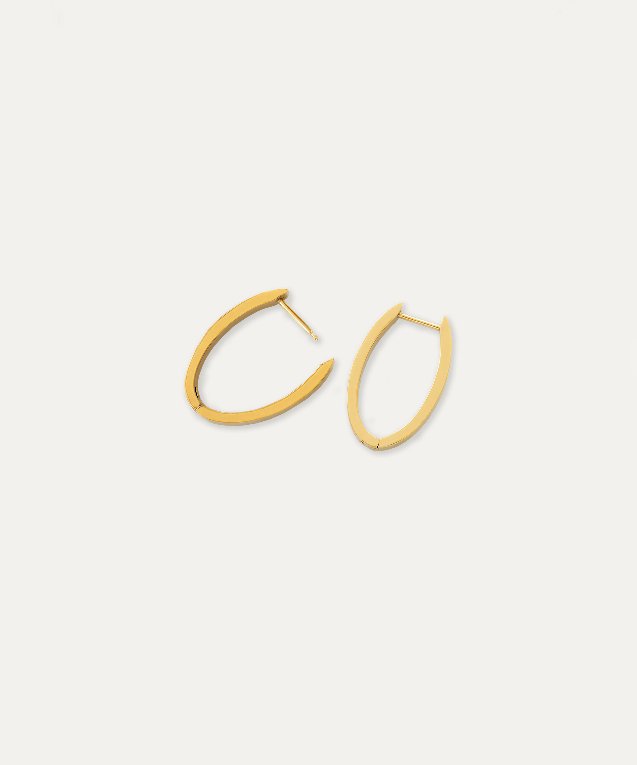 Aly Gold Oval Hoops