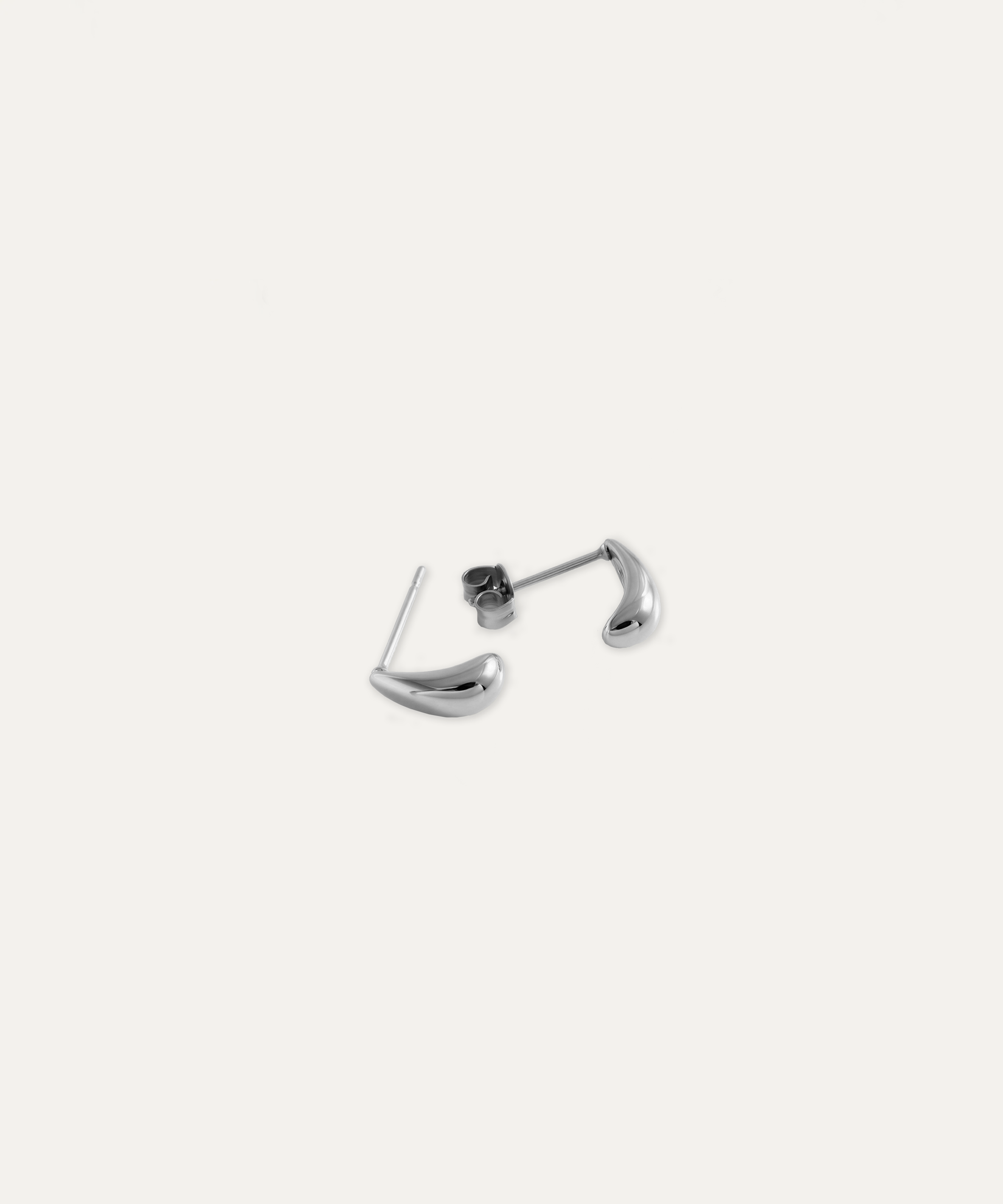 Cassie Silver Droplet Studs
