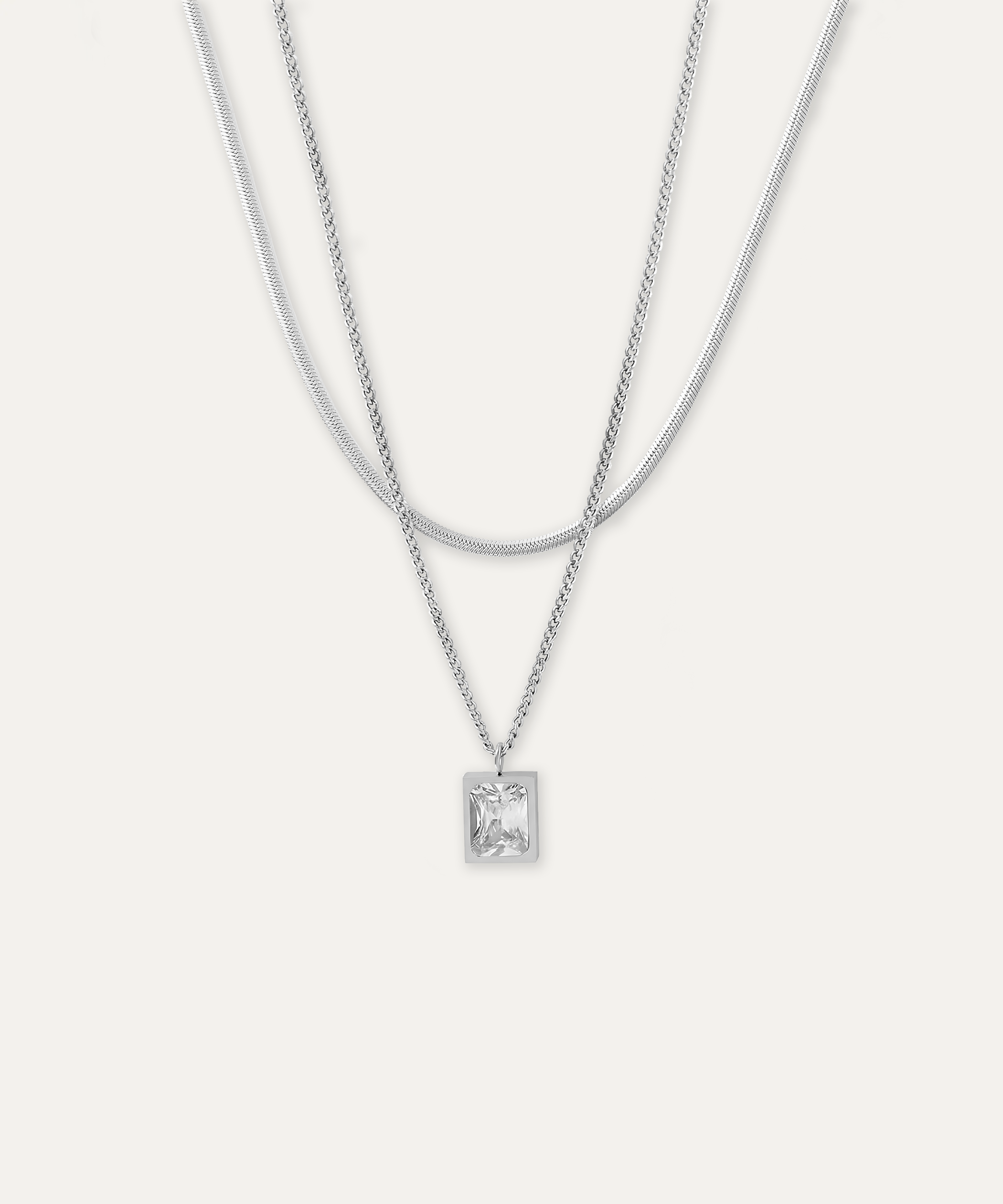 Mona Silver Layering Necklace