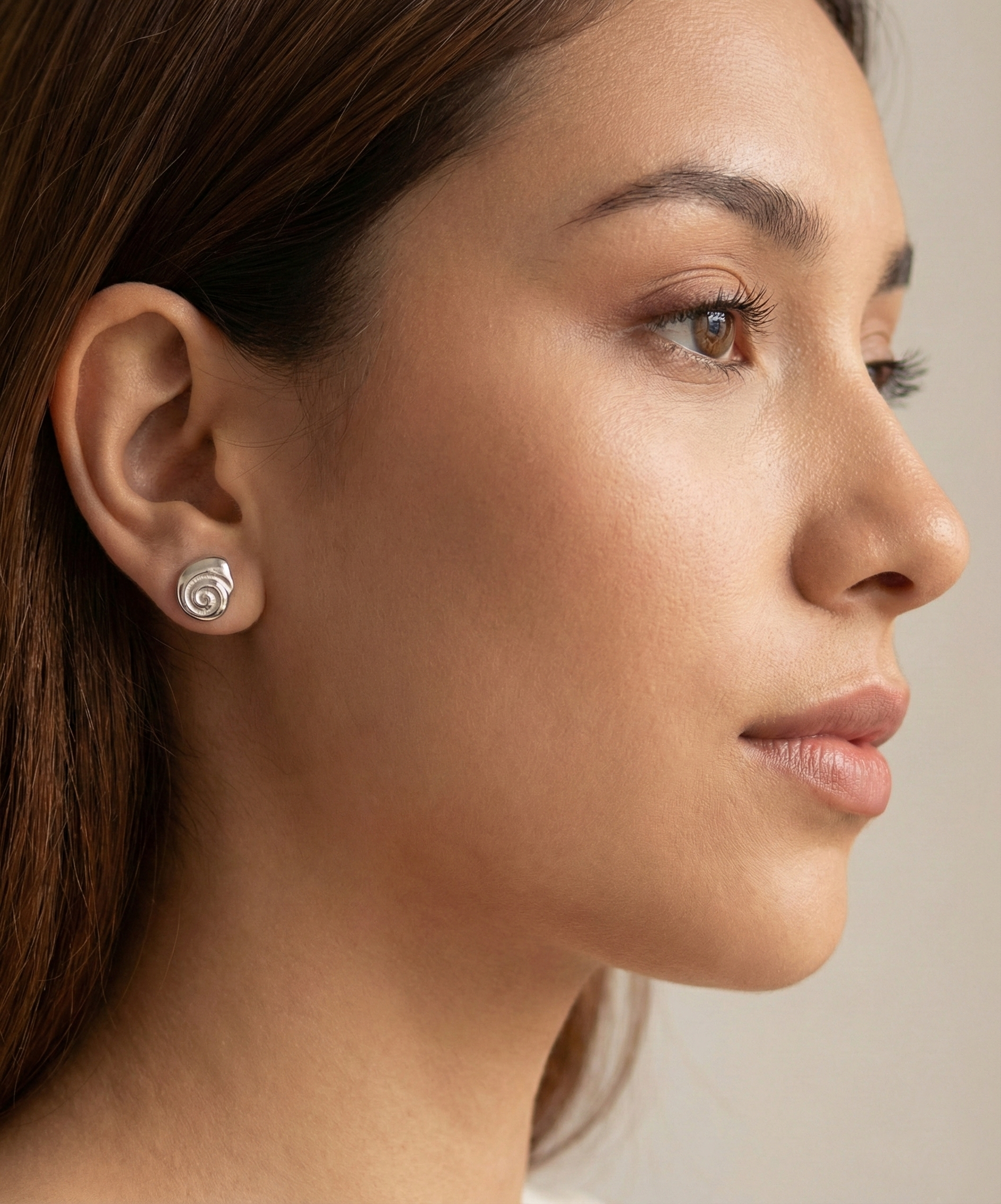 Siren Silver Spiral Studs