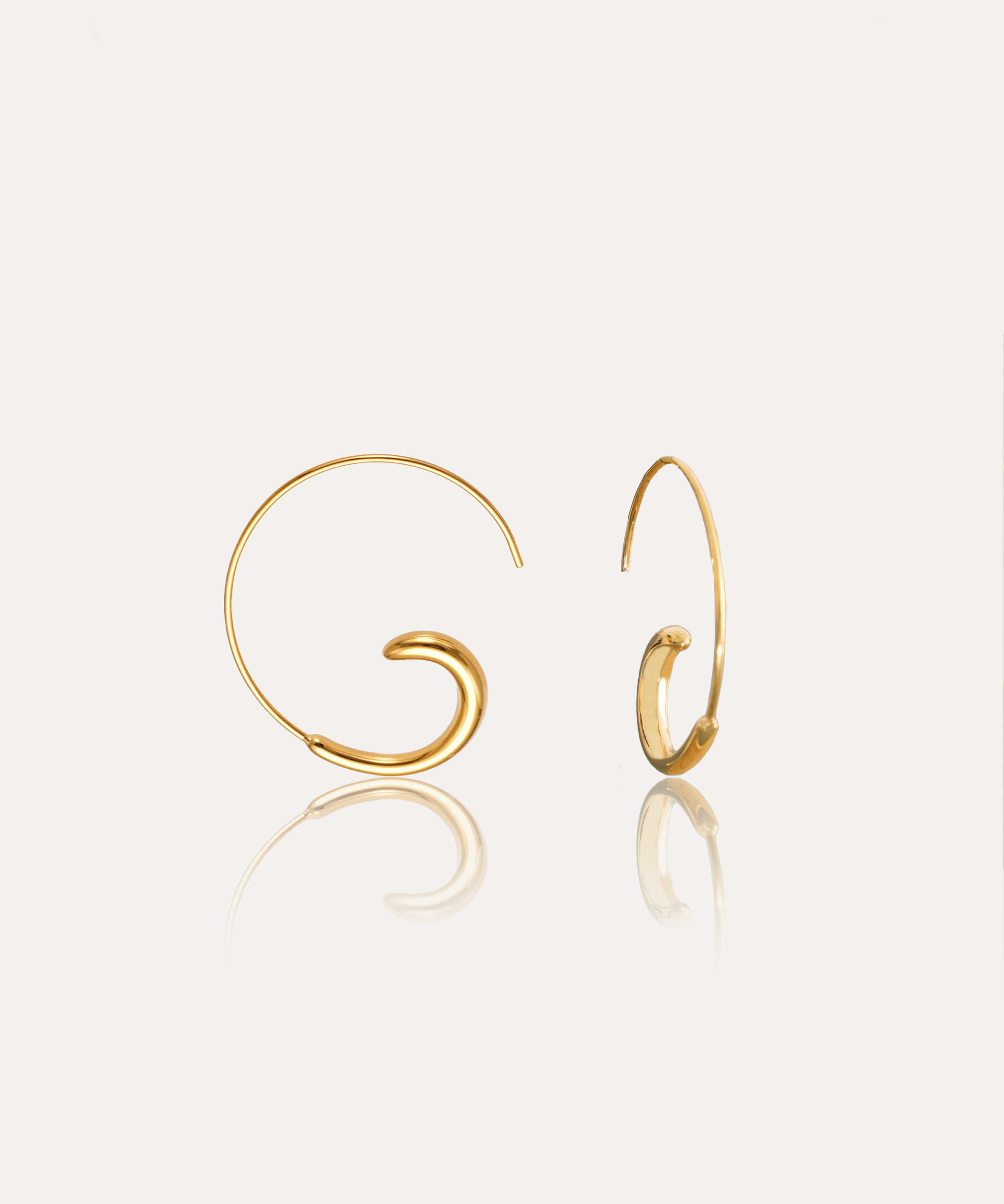 Solstice Sculptural Gold Hoops