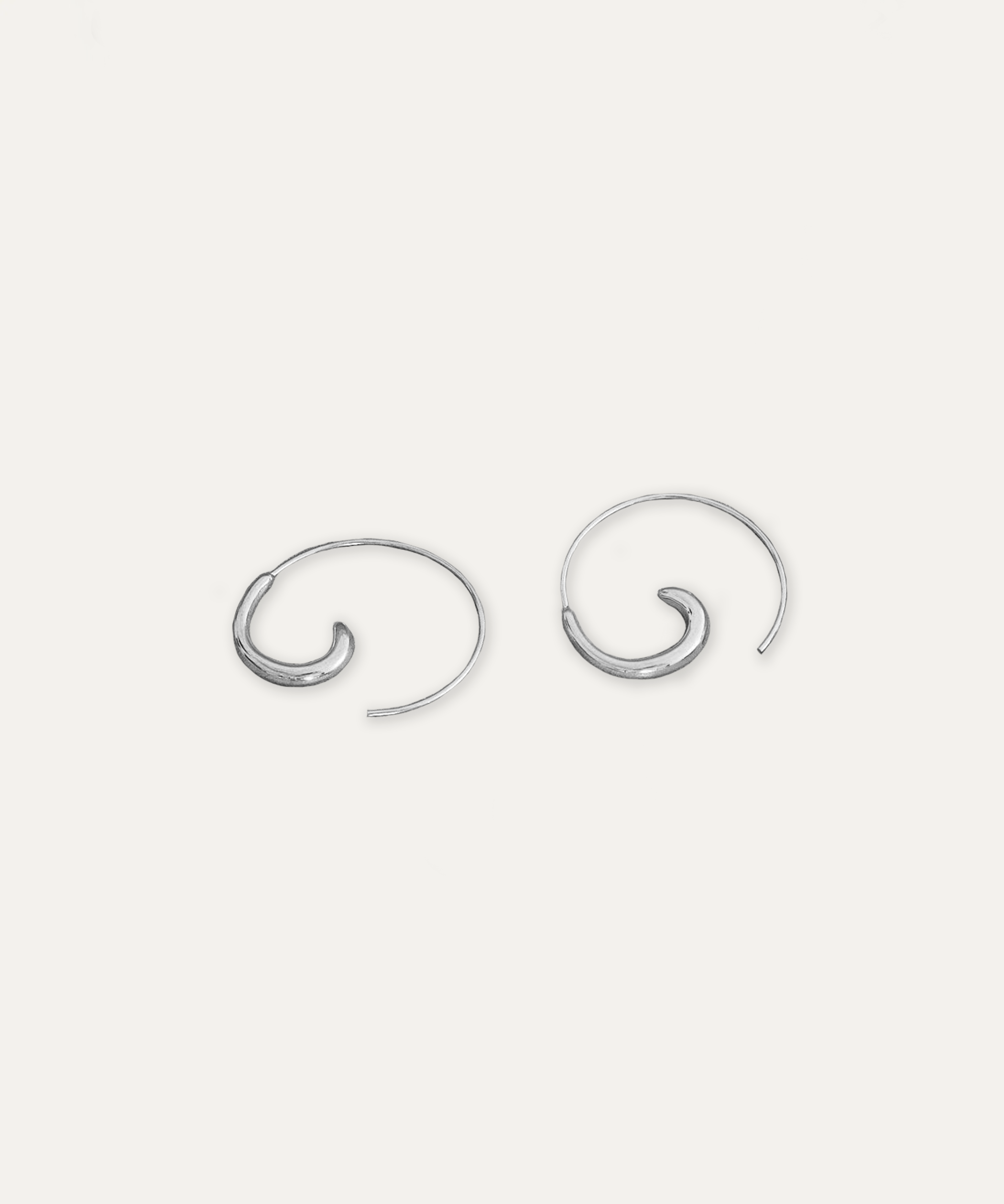Solstice Sculptural Silver Hoops