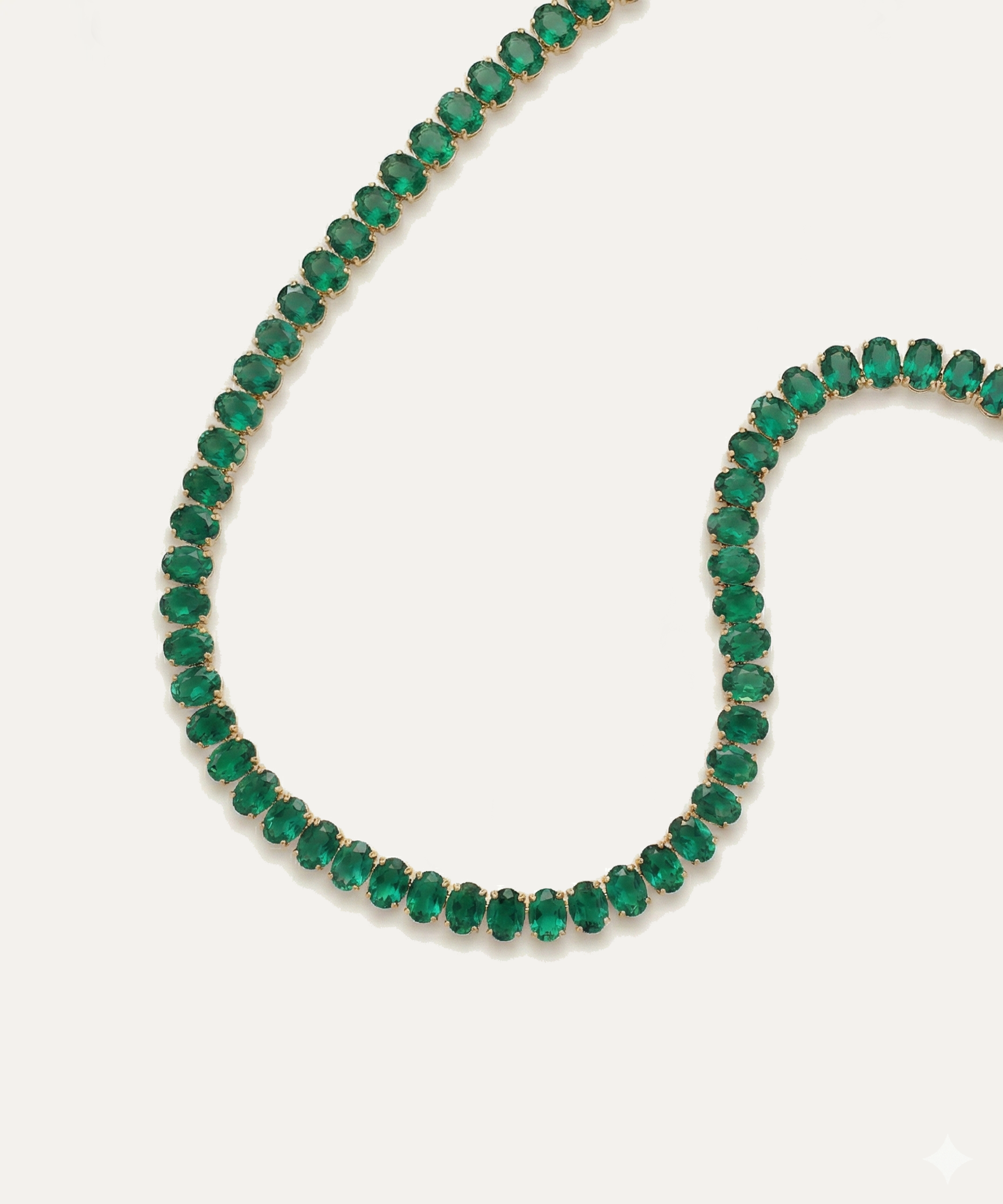 Chroma Green Tennis Necklace