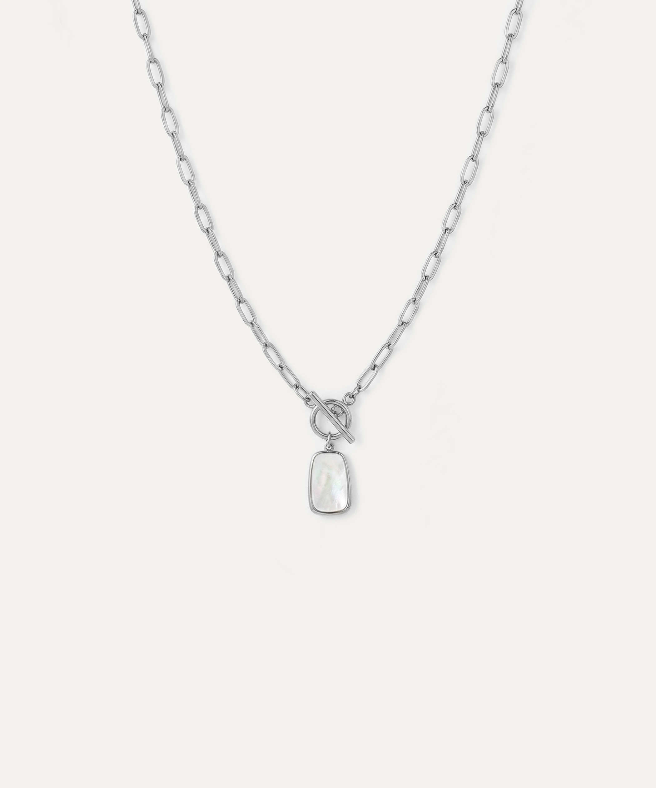 Lumina Silver Toggle Pendant Necklace