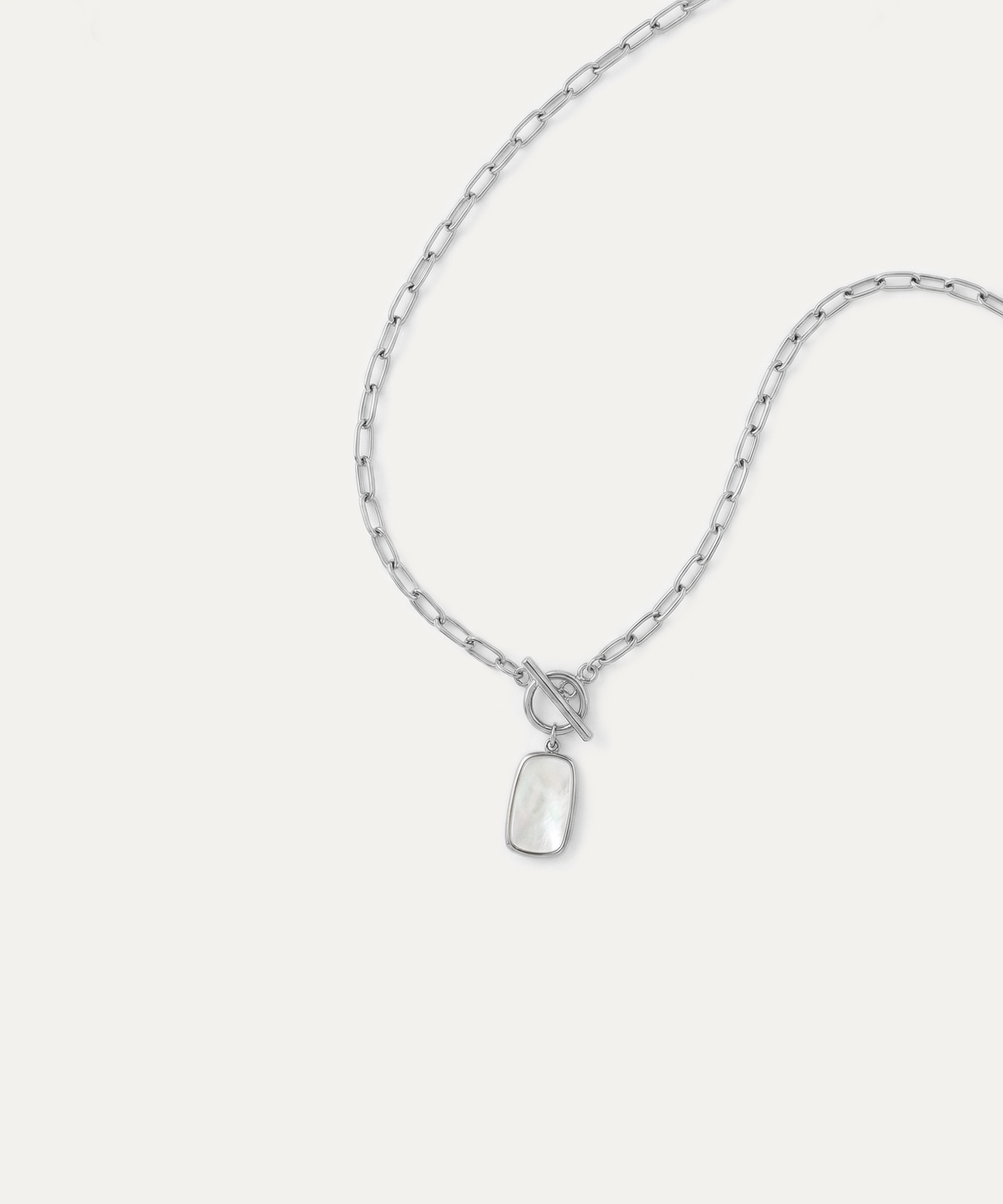 Lumina Silver Toggle Pendant Necklace