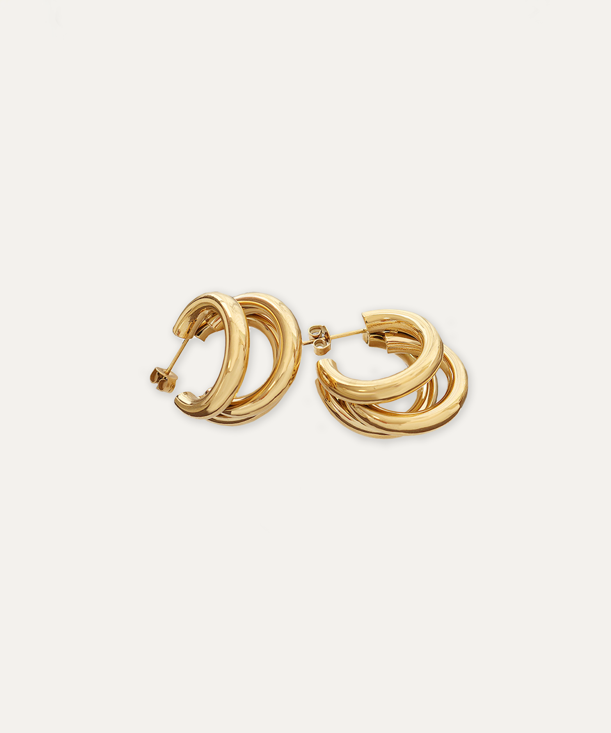 Veda Triple Gold Hoops