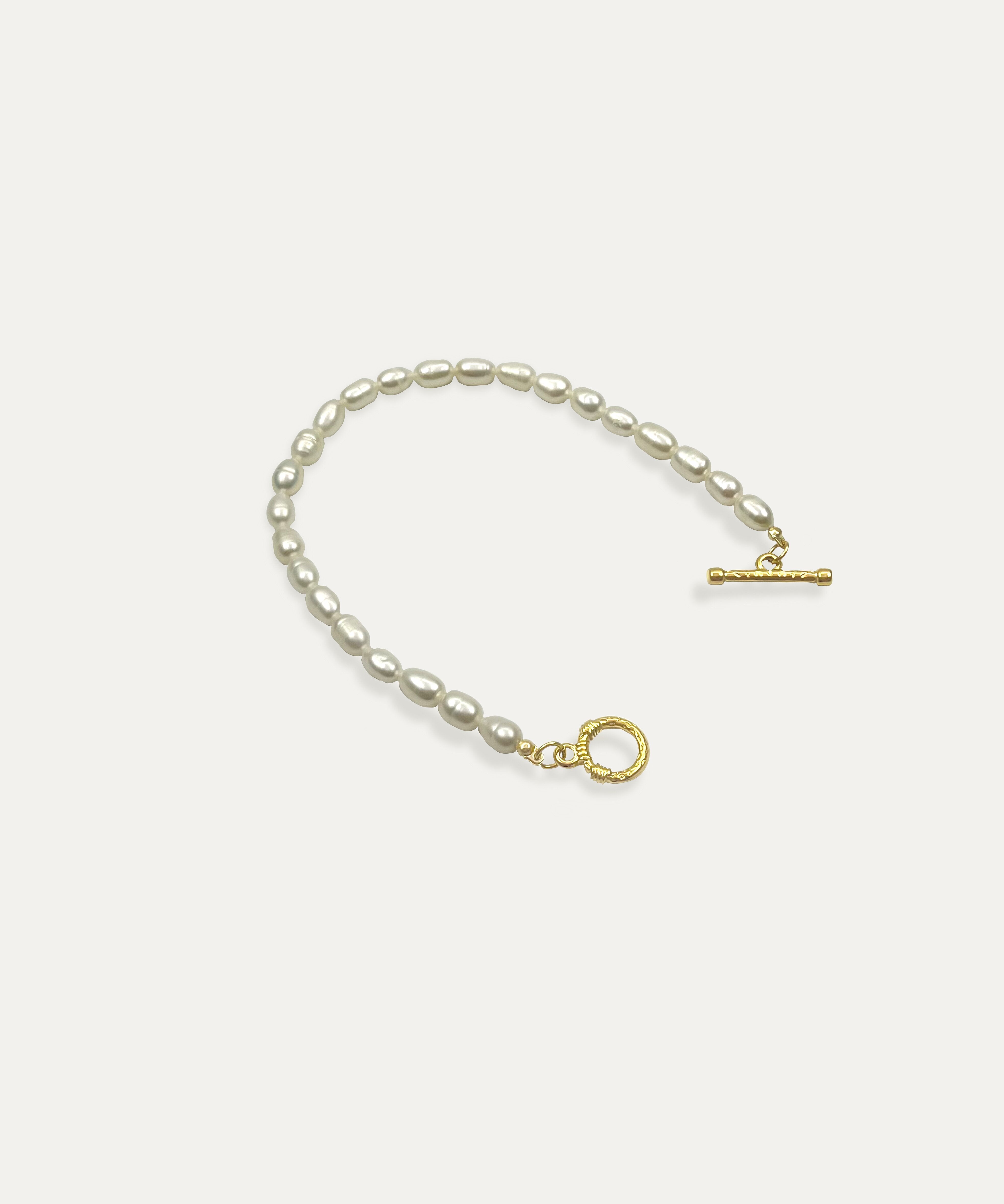 Ariel Pearl & Gold Bracelet