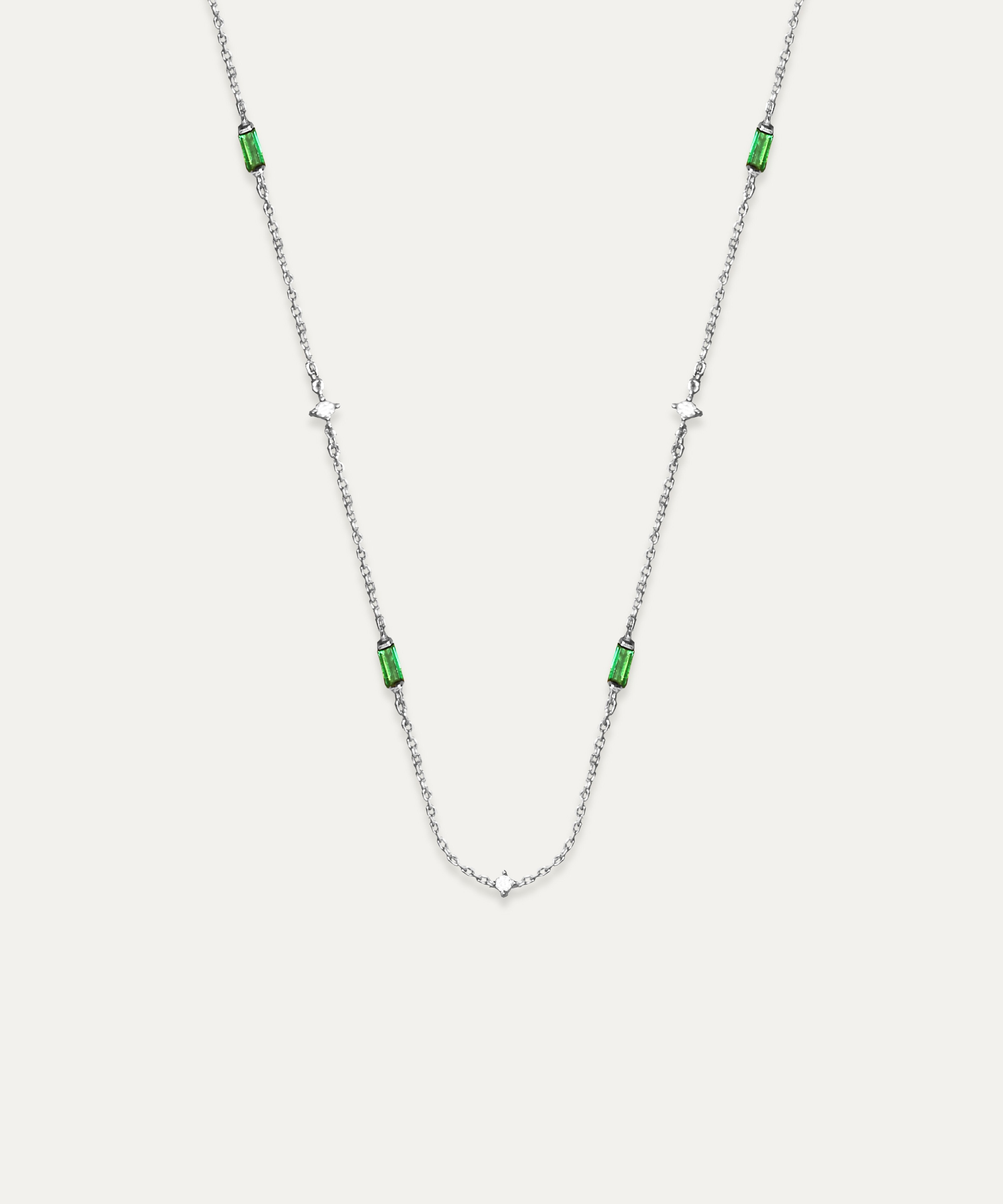 Arlo Silver Baguette Link Necklace