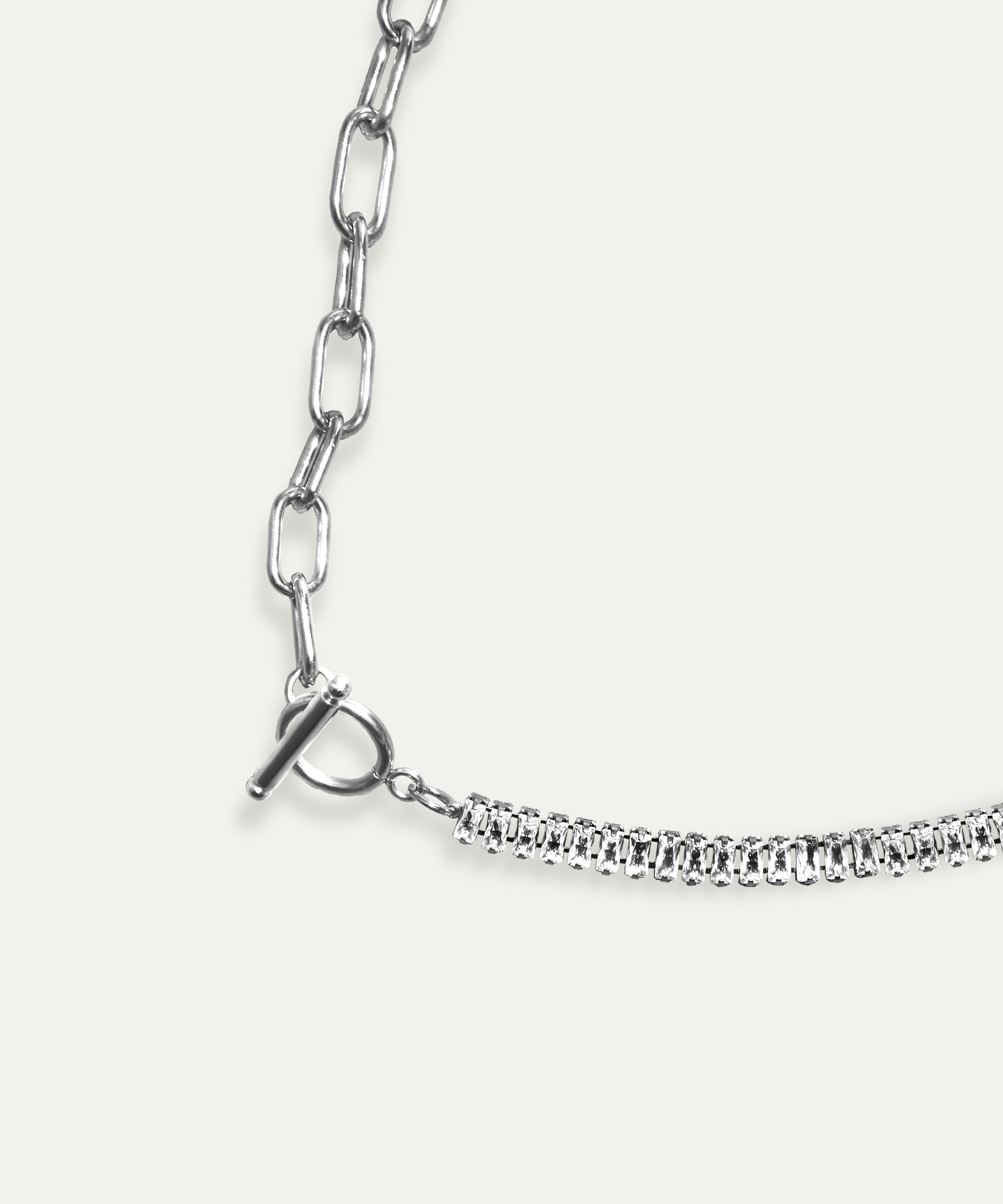 Blair Silver Baguette Chain Necklace