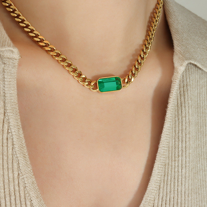 Cody Bezel Chain Necklace