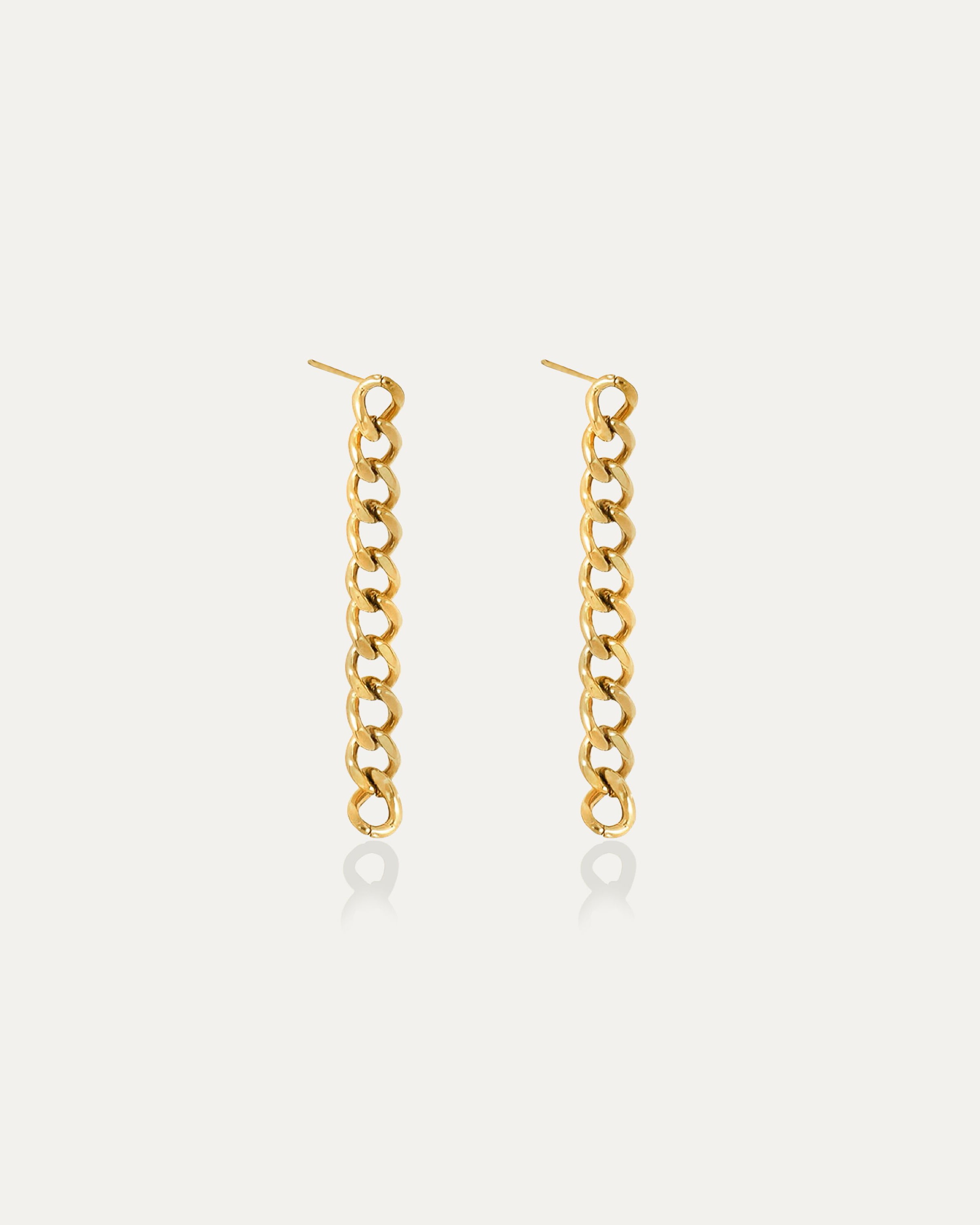Fez Cuban Link Chain Earrings
