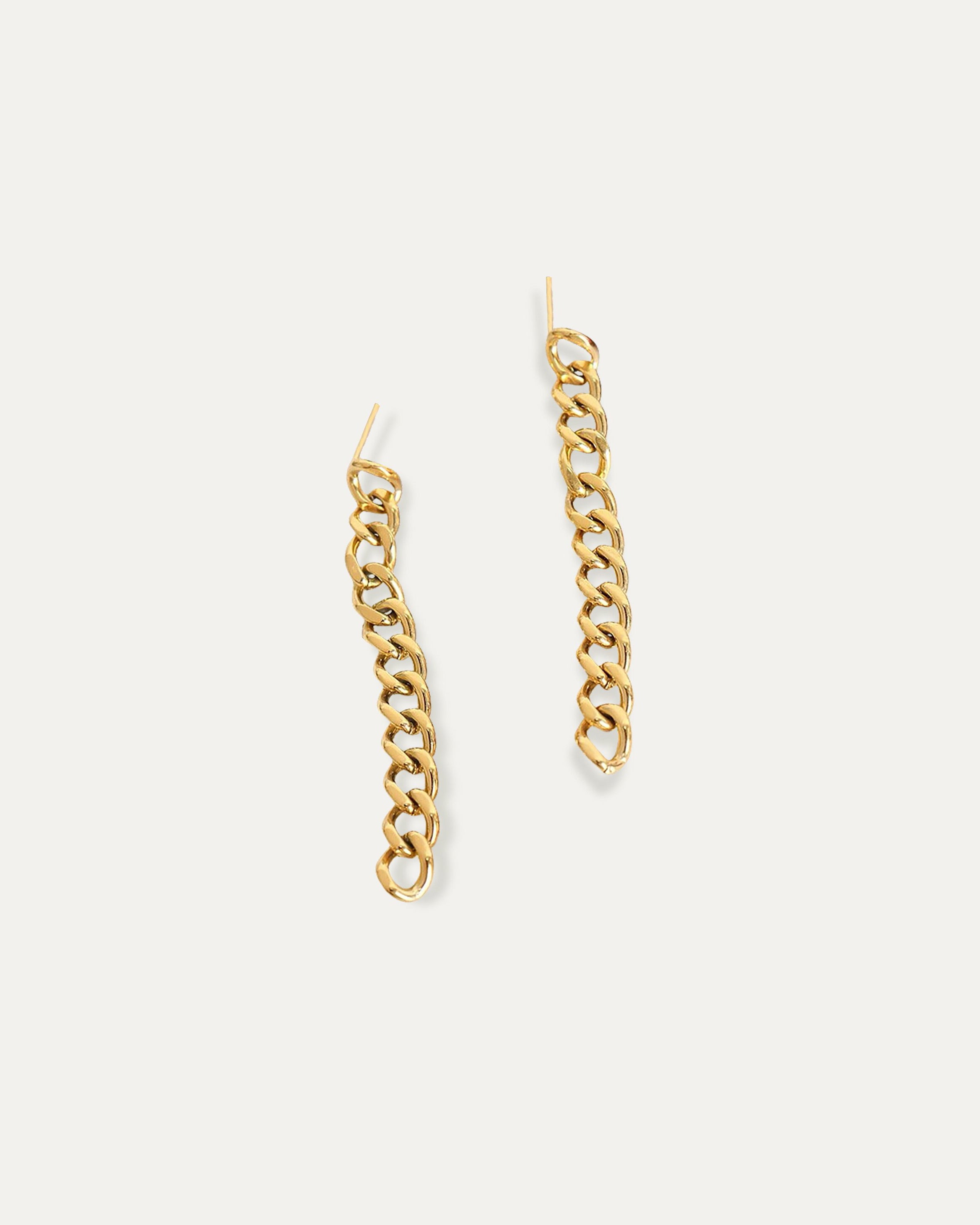 Fez Cuban Link Chain Earrings