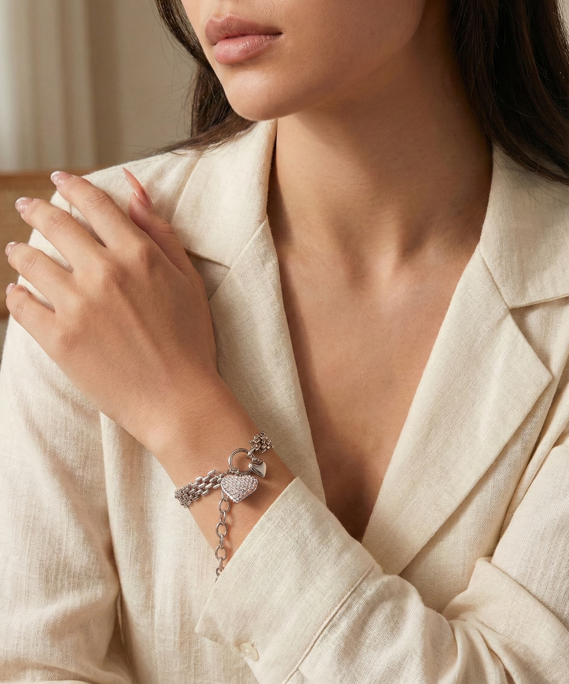 Corflune Silver Watchband Bracelet