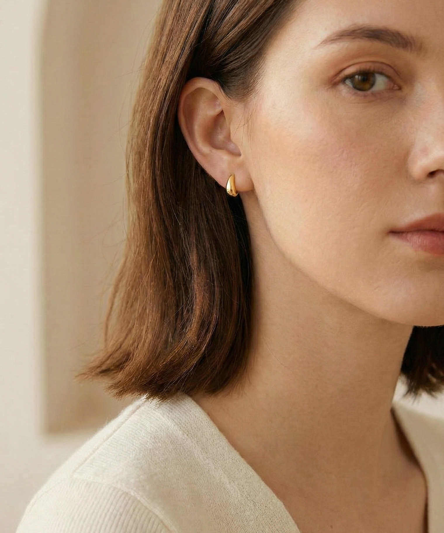 Cassie Gold Droplet Studs