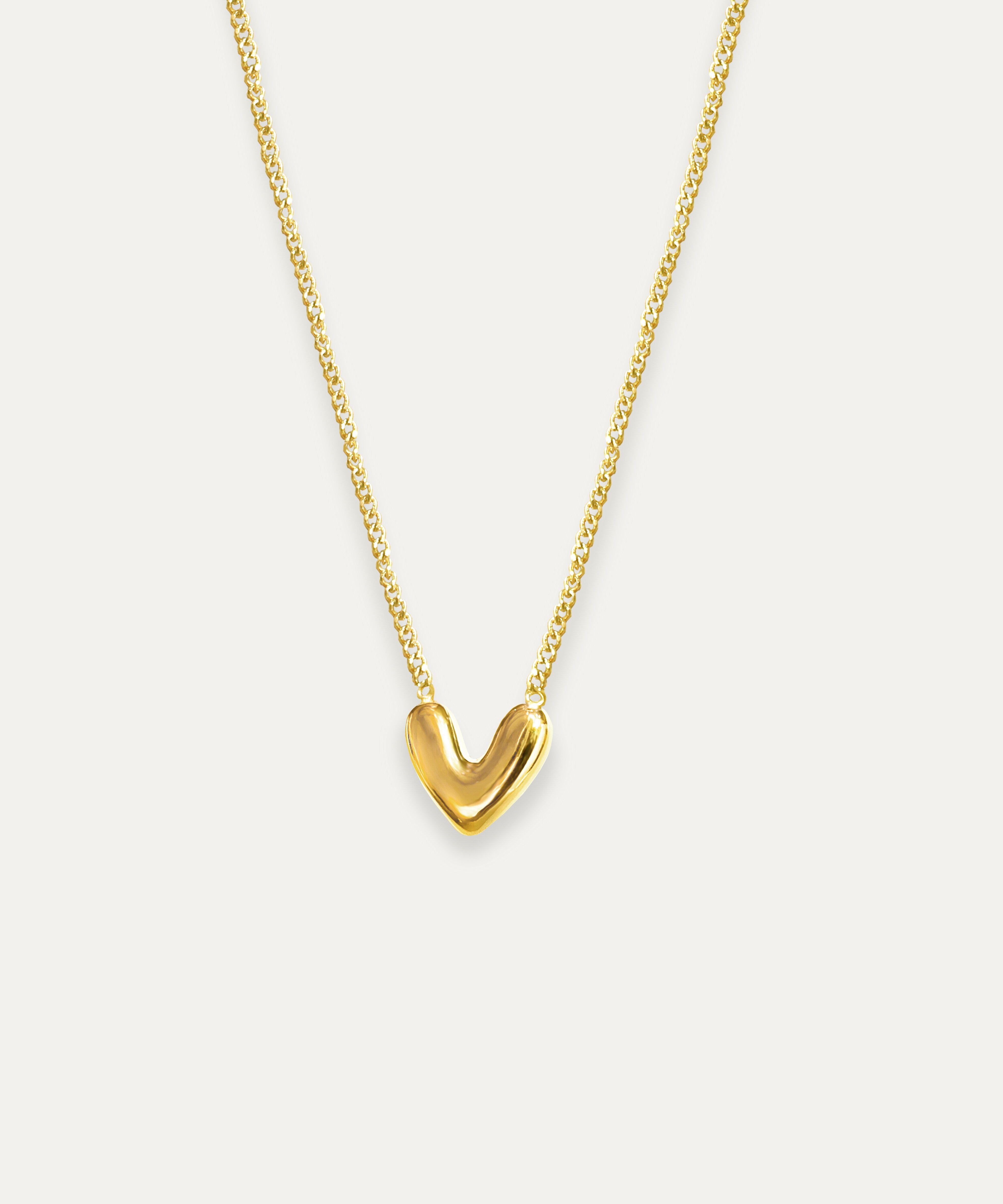 Ina Puffy Heart Chain Necklace