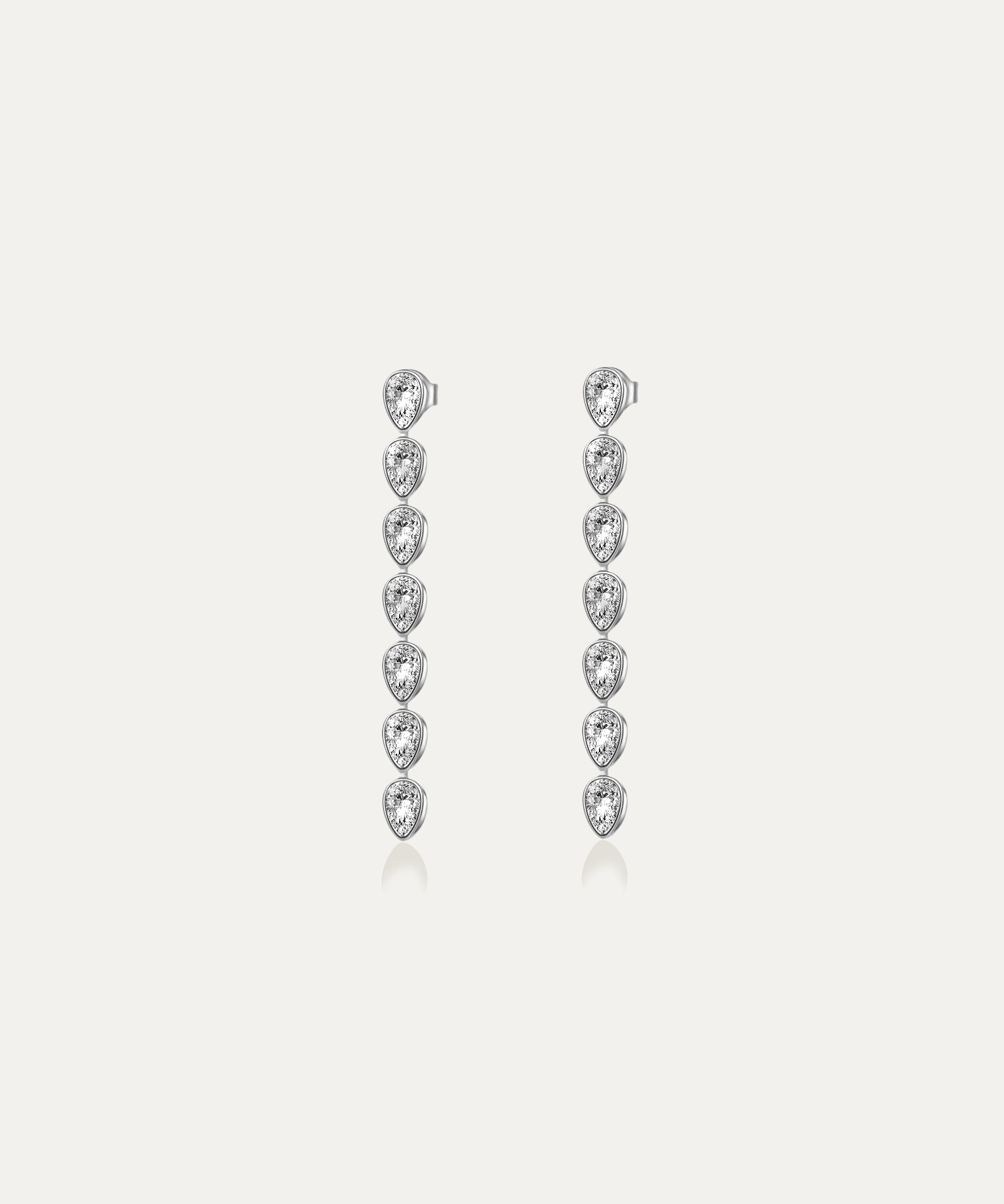 Lana Silver Pear Drop Earrings