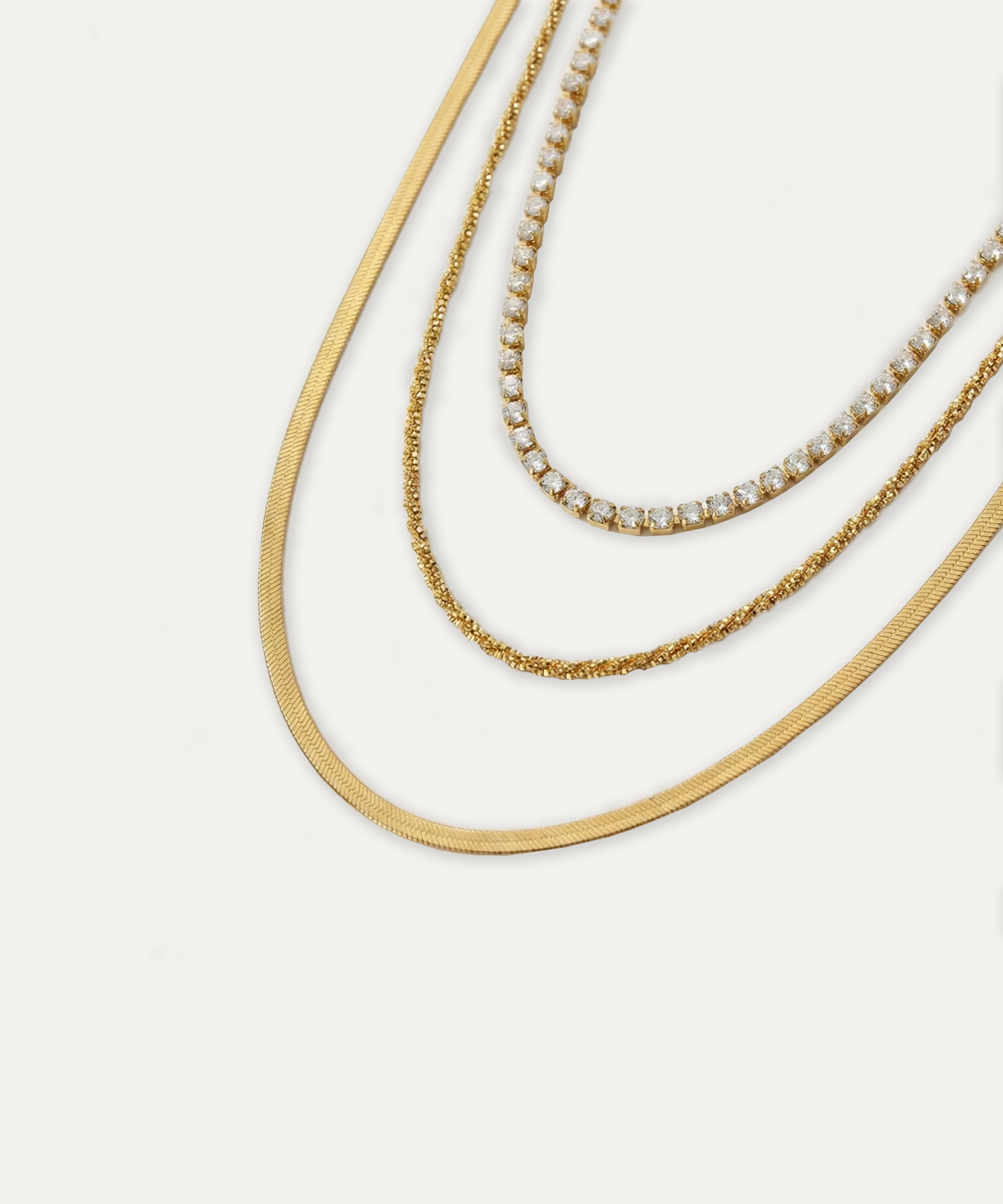 Minka Three Layers Tennis Necklace