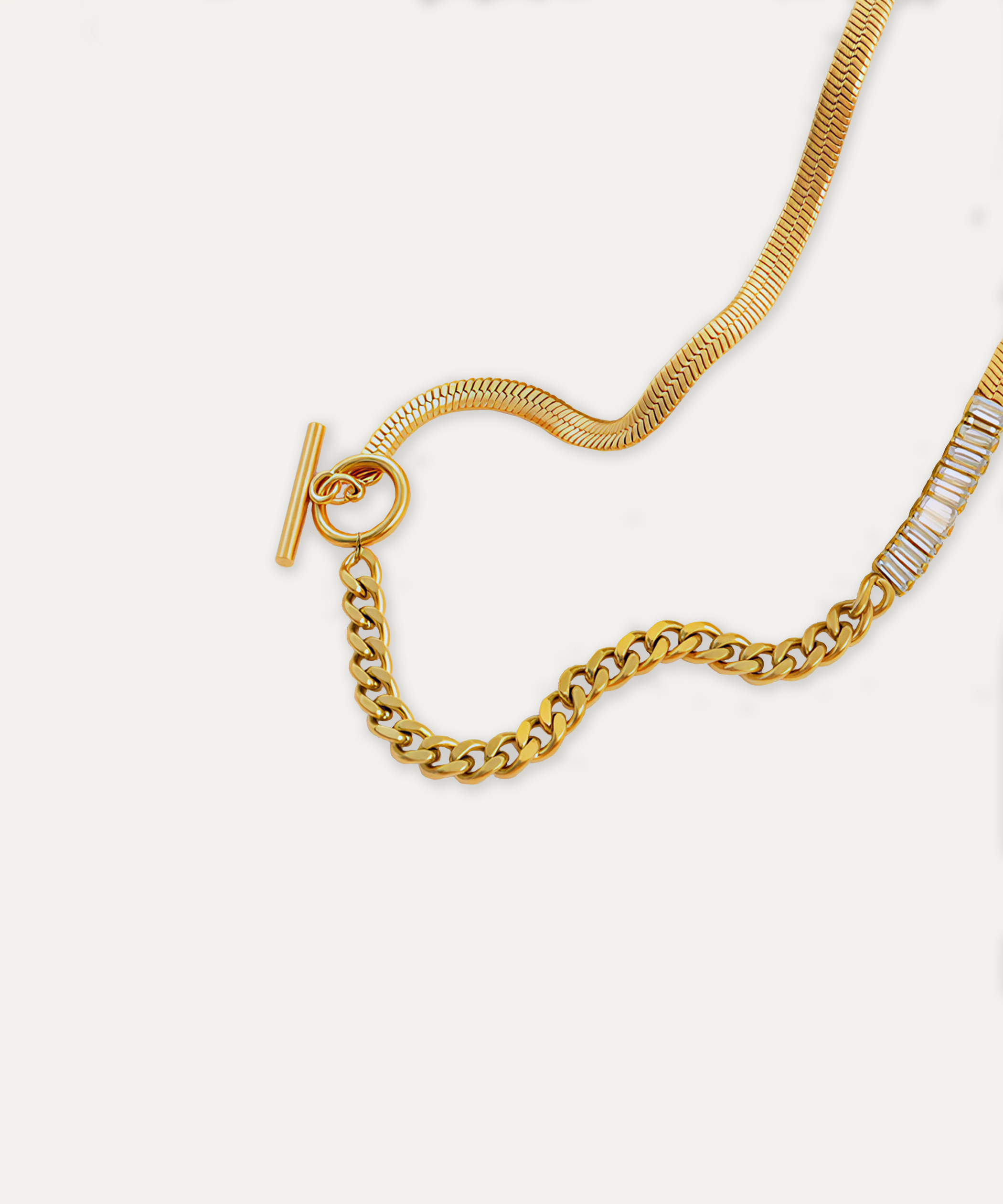 Blair Gold Baguette Chain Necklace