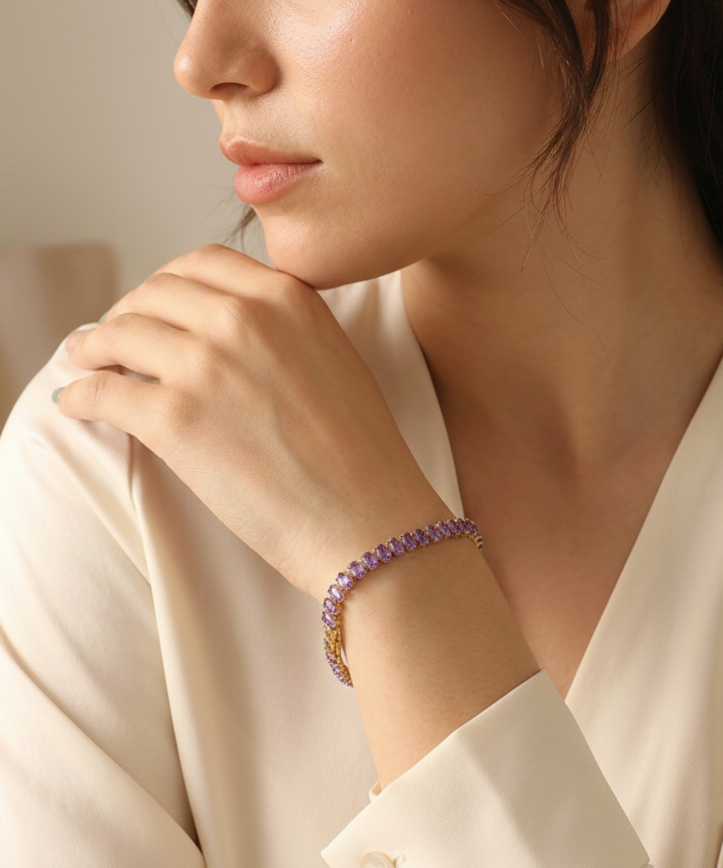 Chroma Purple Tennis Bracelet