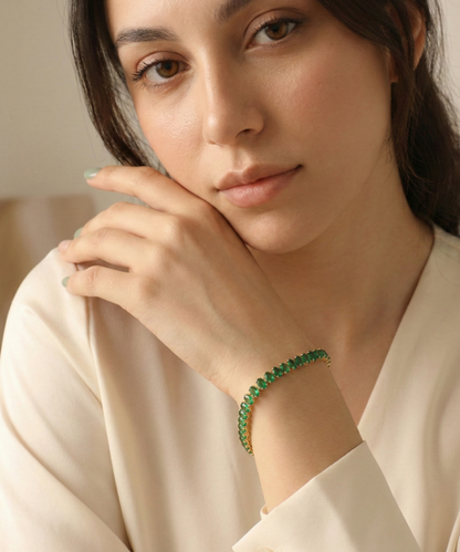 Chroma Green Tennis Bracelet
