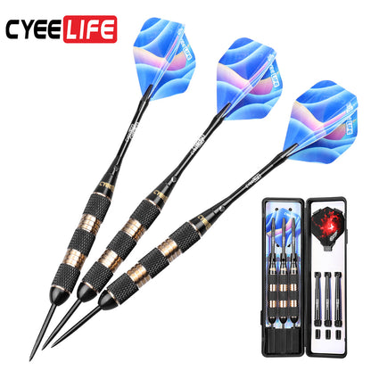 CyeeLife CyeeLife 3-Piece 30g Brass Steel Tip Dart Set with Case