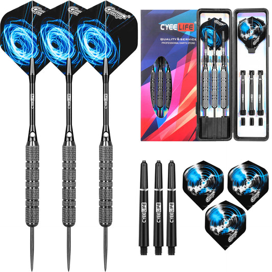 CyeeLife CyeeLife 3-Piece 18g Steel Tip Dart Set with PC & Aluminum Shafts