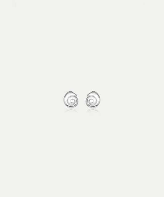 Siren Silver Spiral Studs