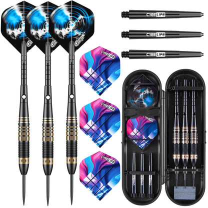 CyeeLife CyeeLife 3-Piece Brass Soft Tip Dart Set with Case