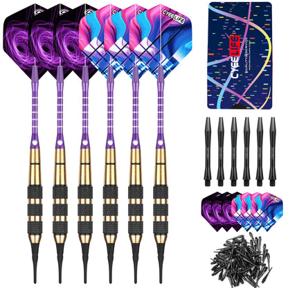 CyeeLife CyeeLife 6-Piece Brass Soft Tip Dart Set
