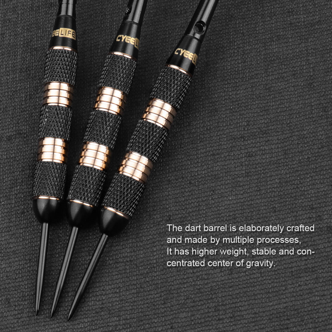 CyeeLife 3-Piece 30g Brass Dart Set with Basic Packaging and Multicolor Flights