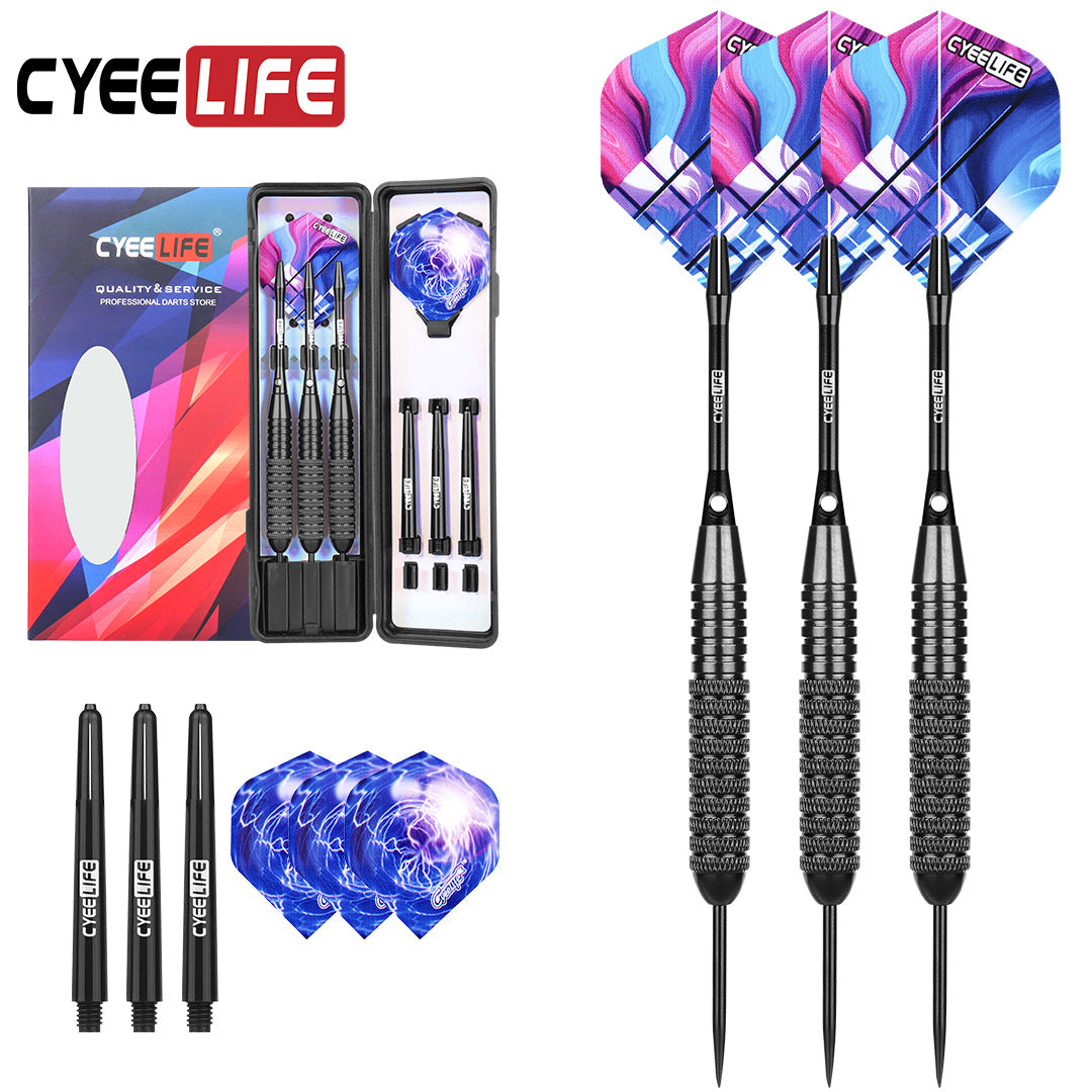 CyeeLife CyeeLife 3-Piece 28g Steel Tip Dart Set with Black Barrels