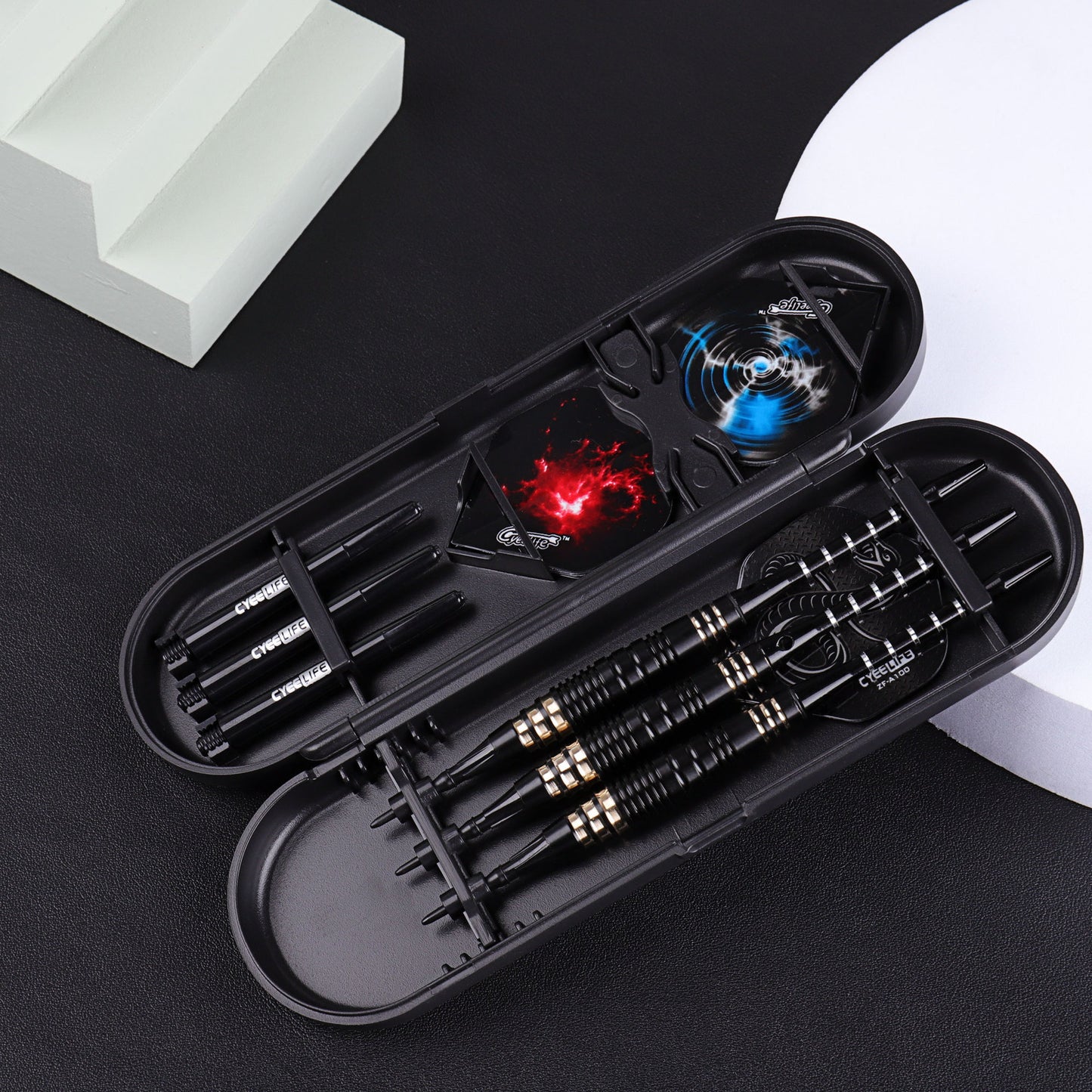 CyeeLife CyeeLife 3-Piece 18g Brass Soft Tip Dart Set with PC & Aluminum Shafts