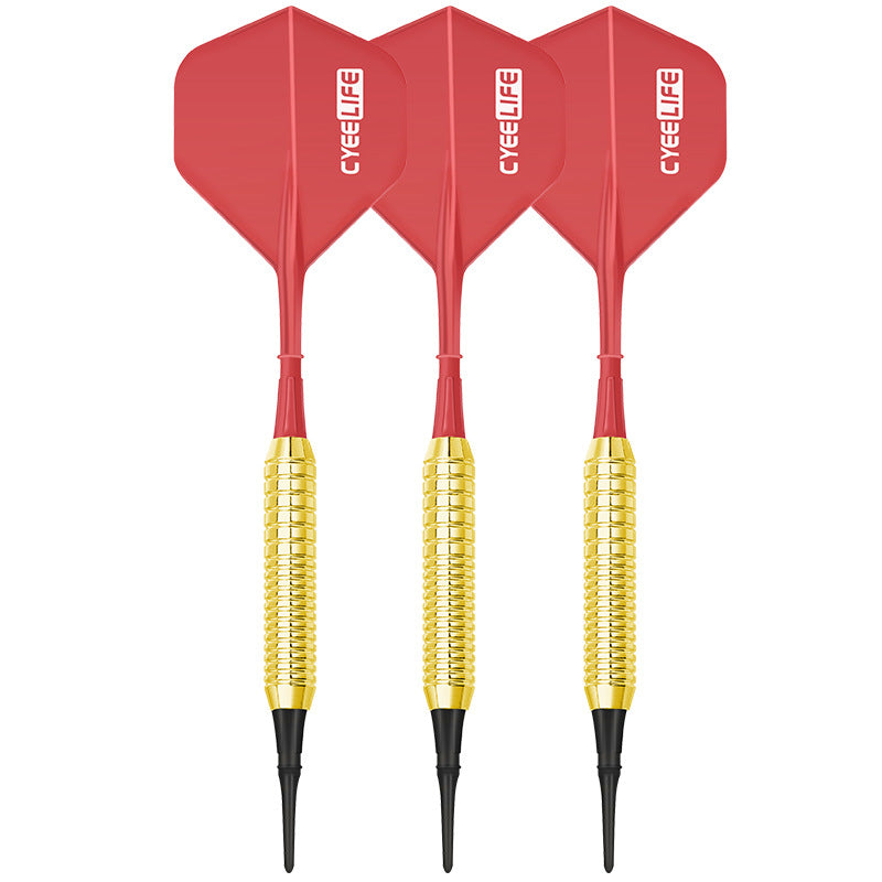 CyeeLife CyeeLife 3-Piece 17g Brass Soft Tip Dart Set with Integrated Flights