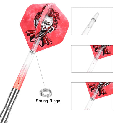 CyeeLife 16g/18g/20g 90% Tungsten Soft Tip Dart Set with PC Shafts & Flights (2BA)