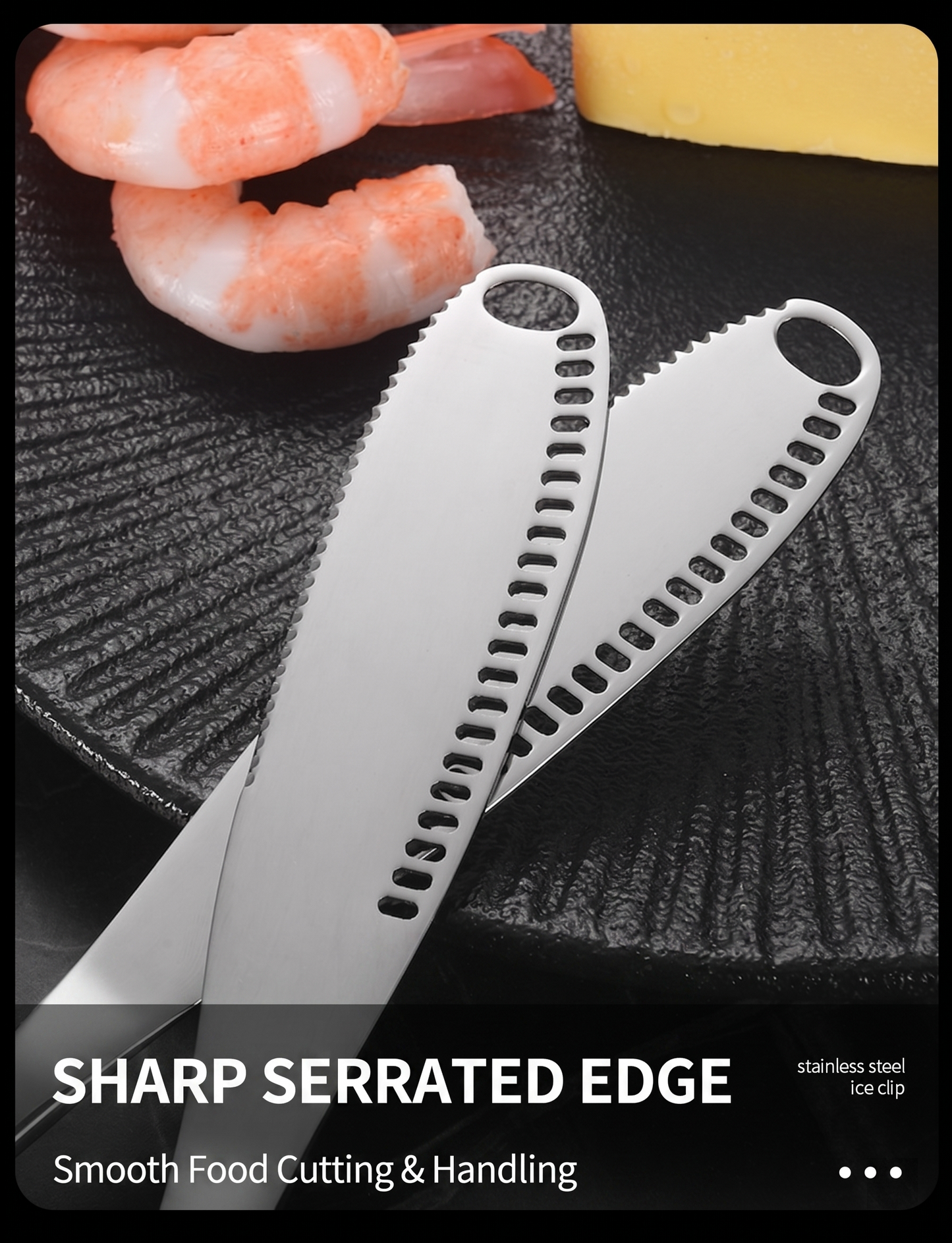 sancansiji 430 perforated butter knife