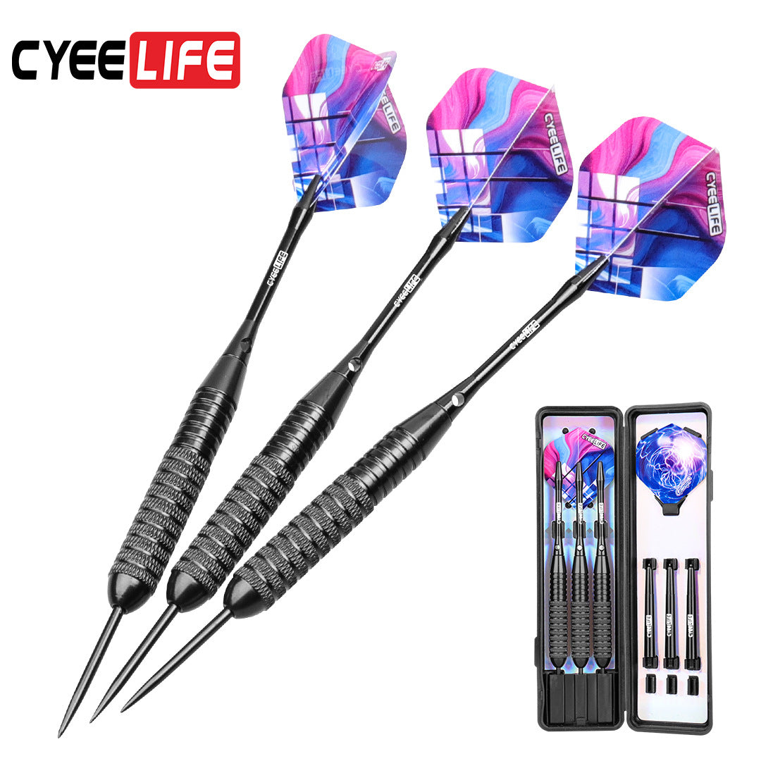 CyeeLife CyeeLife 3-Piece 28g Steel Tip Dart Set with Black Barrels