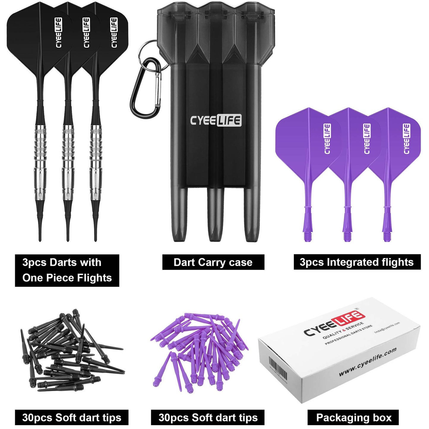 CyeeLife CyeeLife 90% Tungsten Soft Tip Dart Set