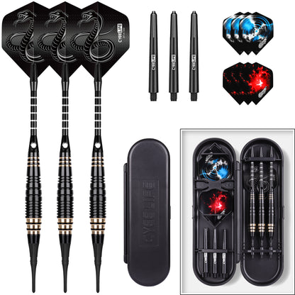 CyeeLife CyeeLife 3-Piece 18g Brass Soft Tip Dart Set with PC & Aluminum Shafts