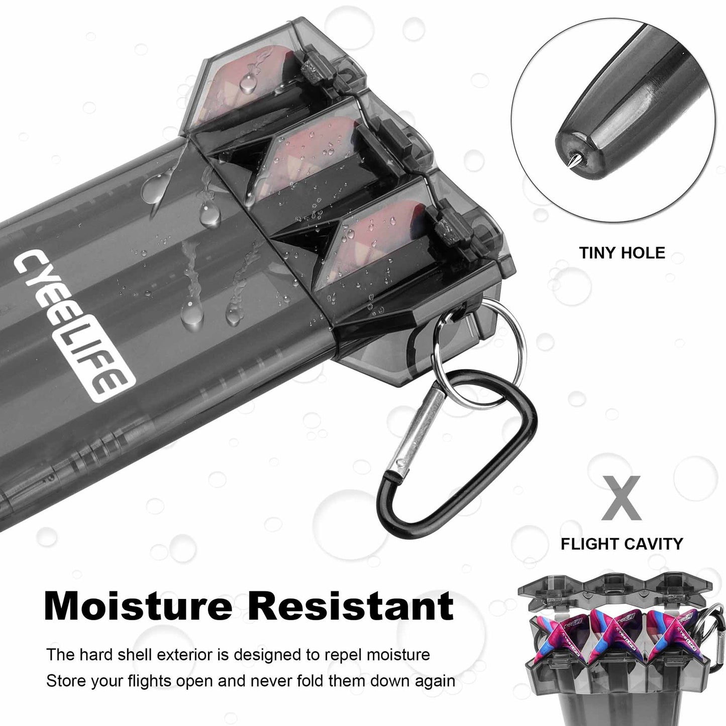 CyeeLife 16g 90% Tungsten Soft Tip Dart Set with Case, Aluminum Shafts & Tool (2BA)